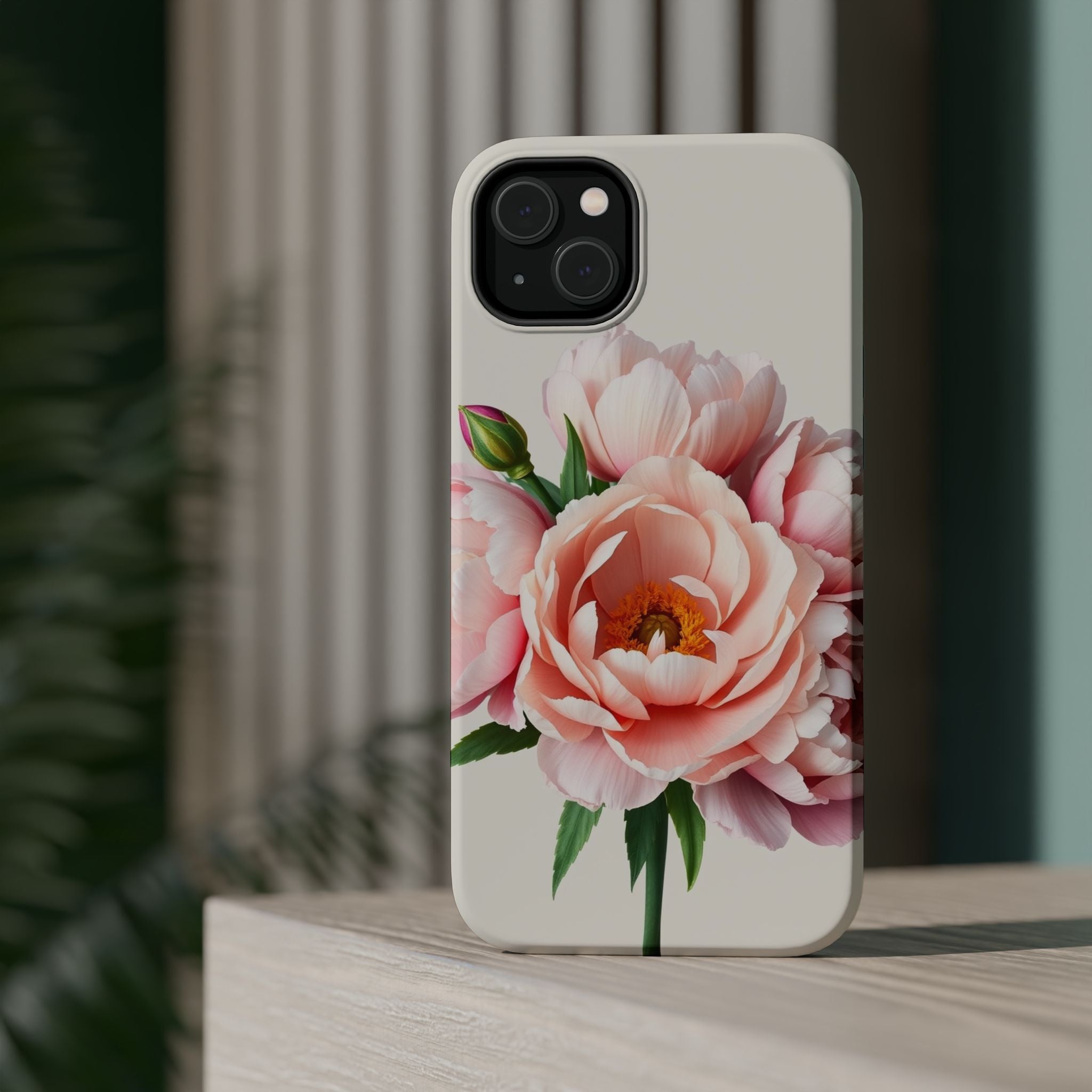 iPhone Serene Peony Bouquet Design Bold Modern Everyday Snap Case · iPhone Case