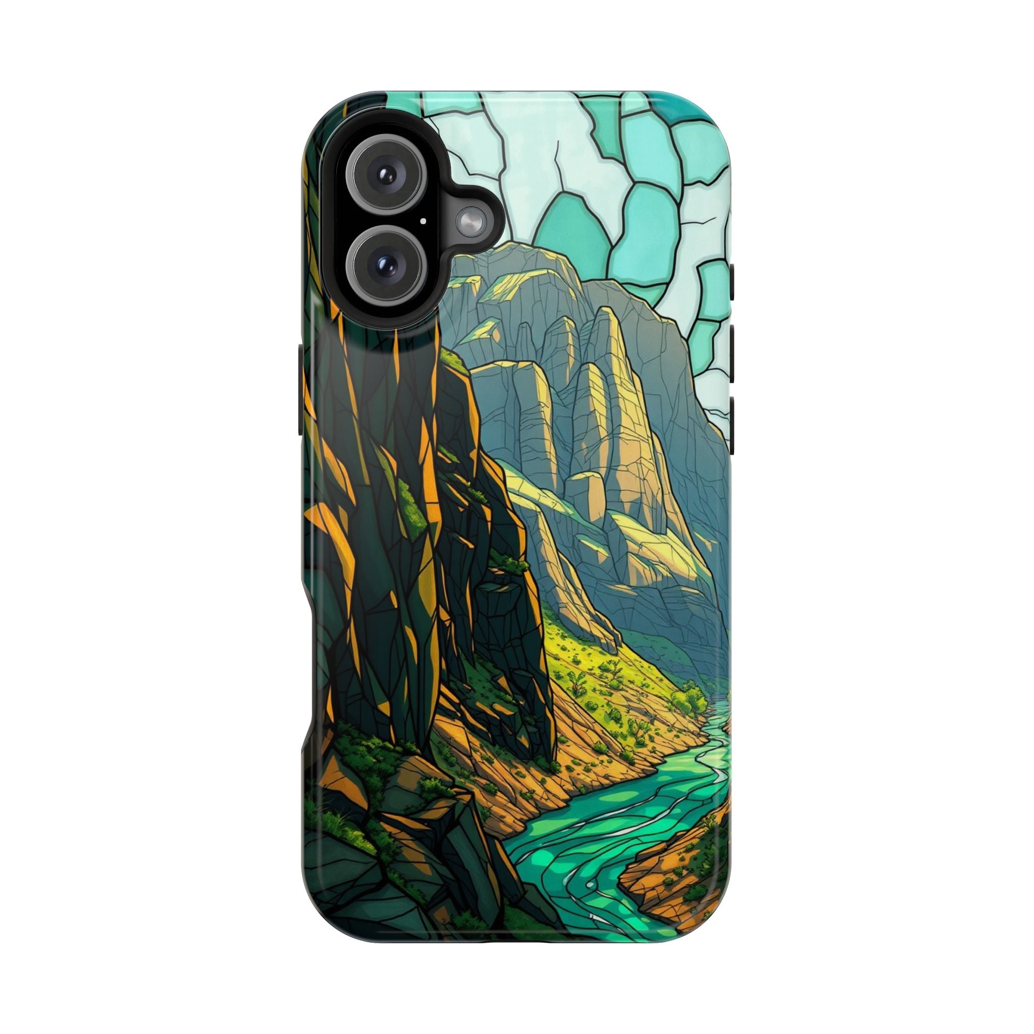 iPhone Emerald Green And Gold River Canyon Slim iPhone Everyday · iPhone Case