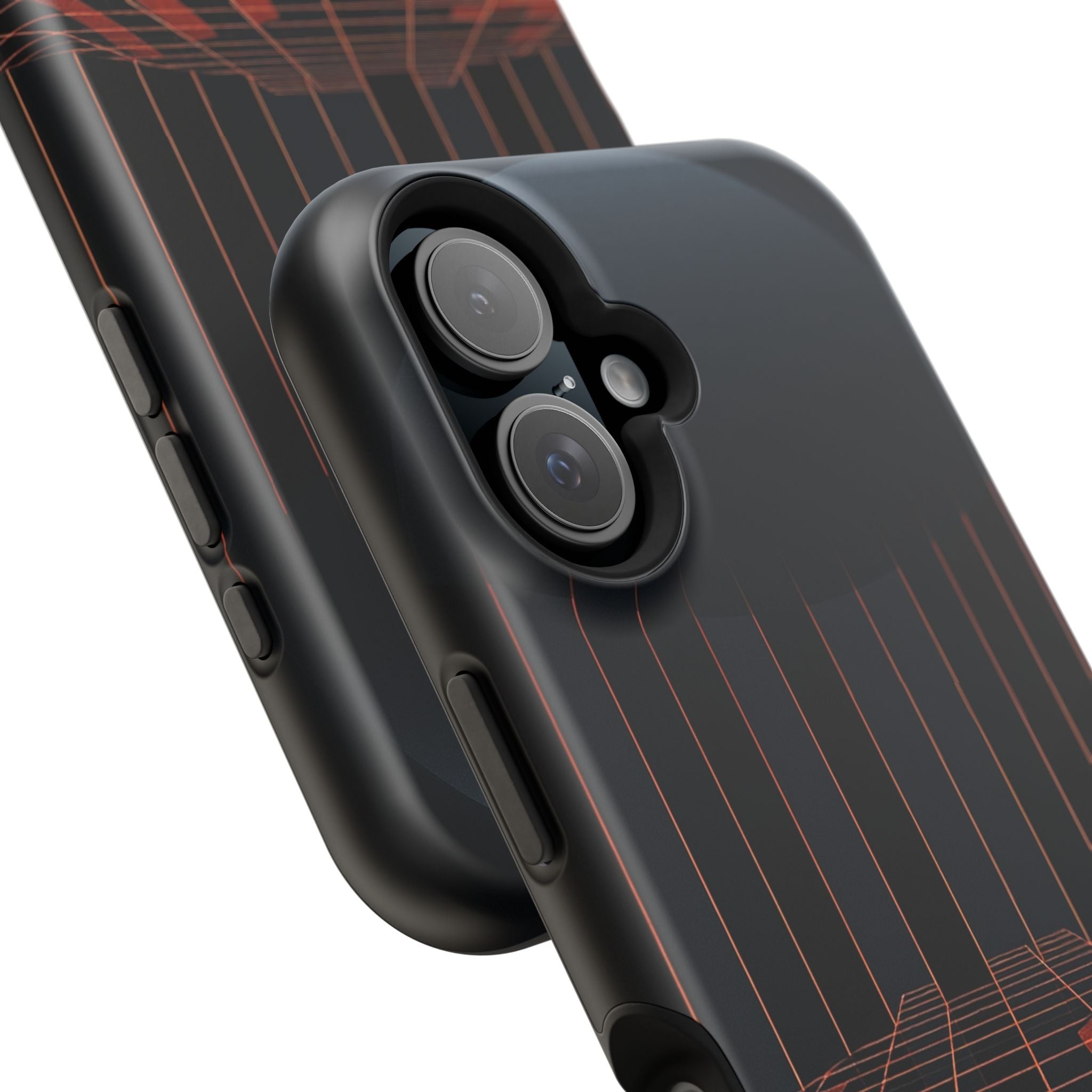 iPhone Op Art Grid Dark Gothic Ink Bold Modern Everyday Snap Case · iPhone Case