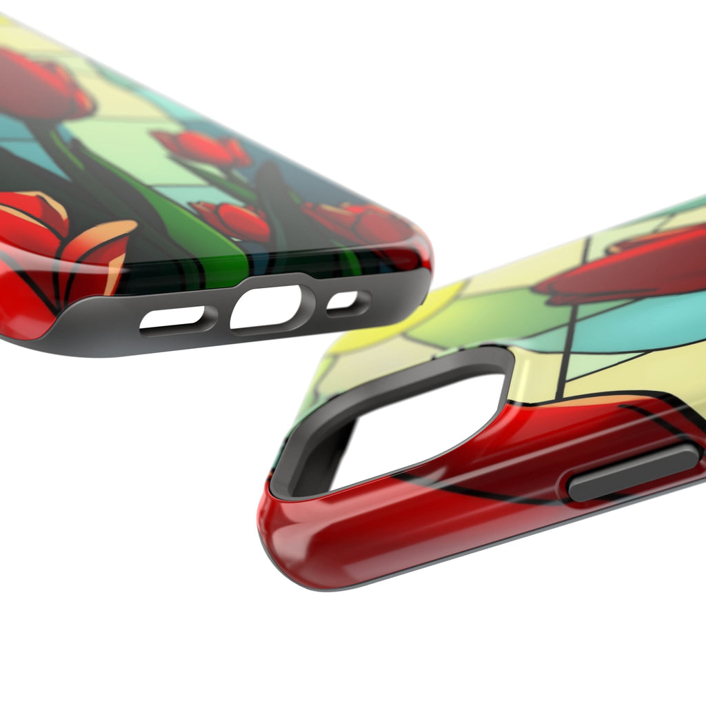 iPhone Tulip Row Stained Glass Slim Everyday Designer Case · iPhone Case
