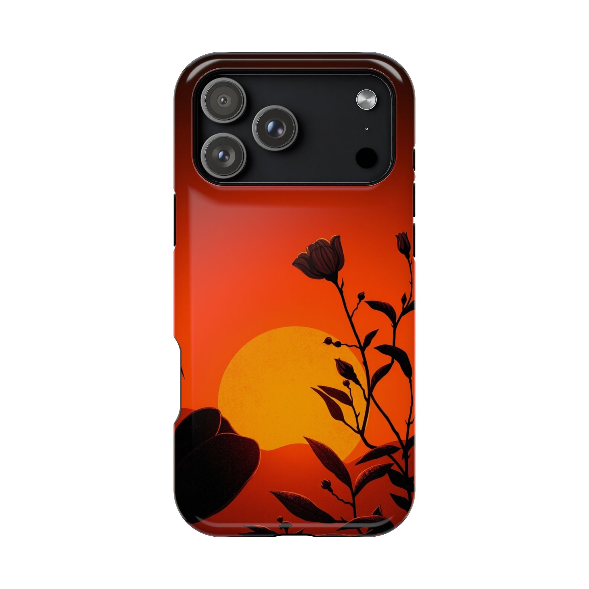 iPhone Bloom and Leaf Dark Gothic Ink Slim Everyday Designer Case · iPhone Case