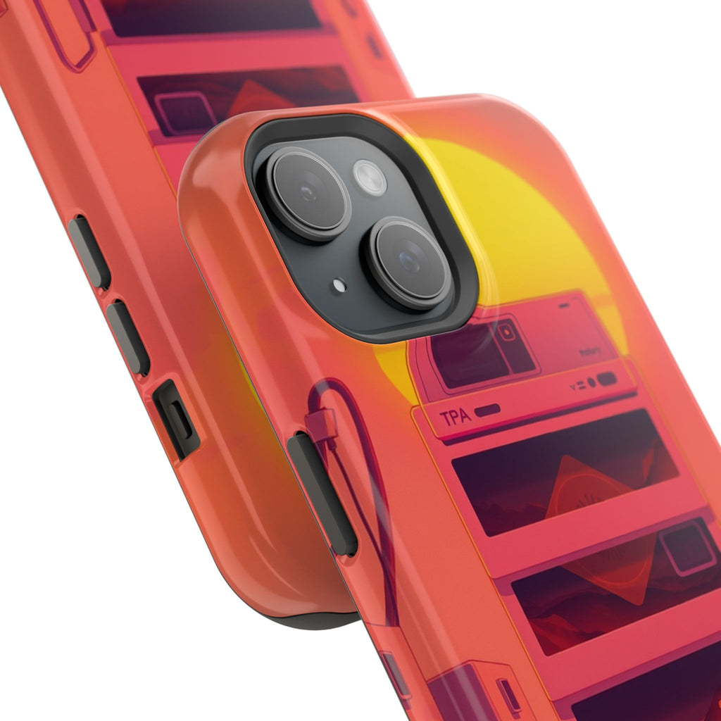 iPhone Polaroid Stack Memory Neon Cyberpunk Slim Everyday Designer Case · iPhone