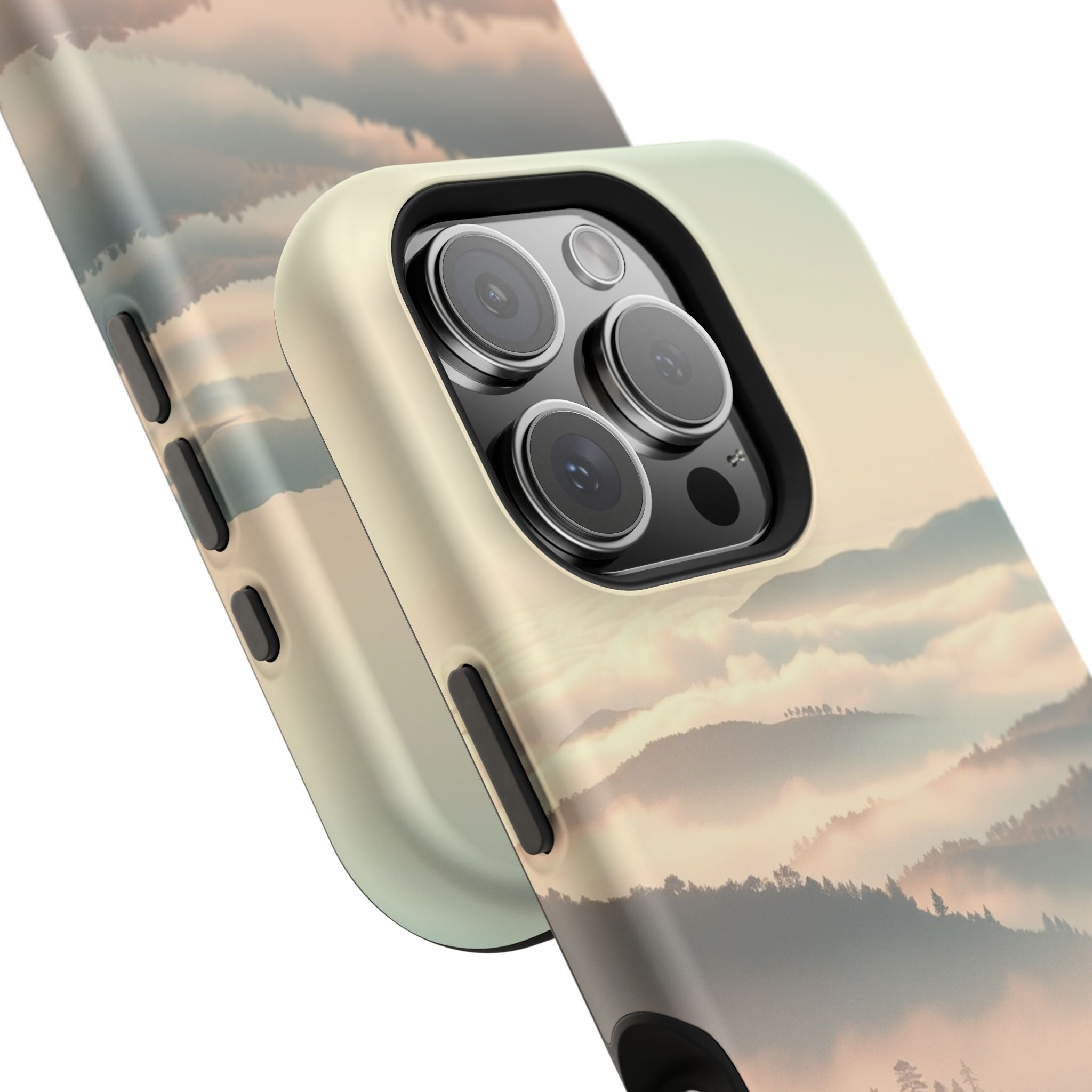 iPhone Mint And Blush Fog Rolling Over Hills Slim iPhone Everyday · iPhone Case