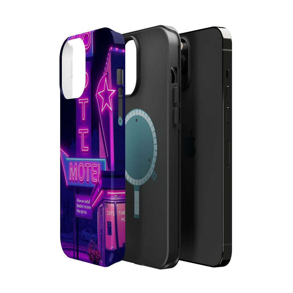 iPhone Neon Sign Motel Enchanted Art Slim Everyday Designer Case · iPhone Case
