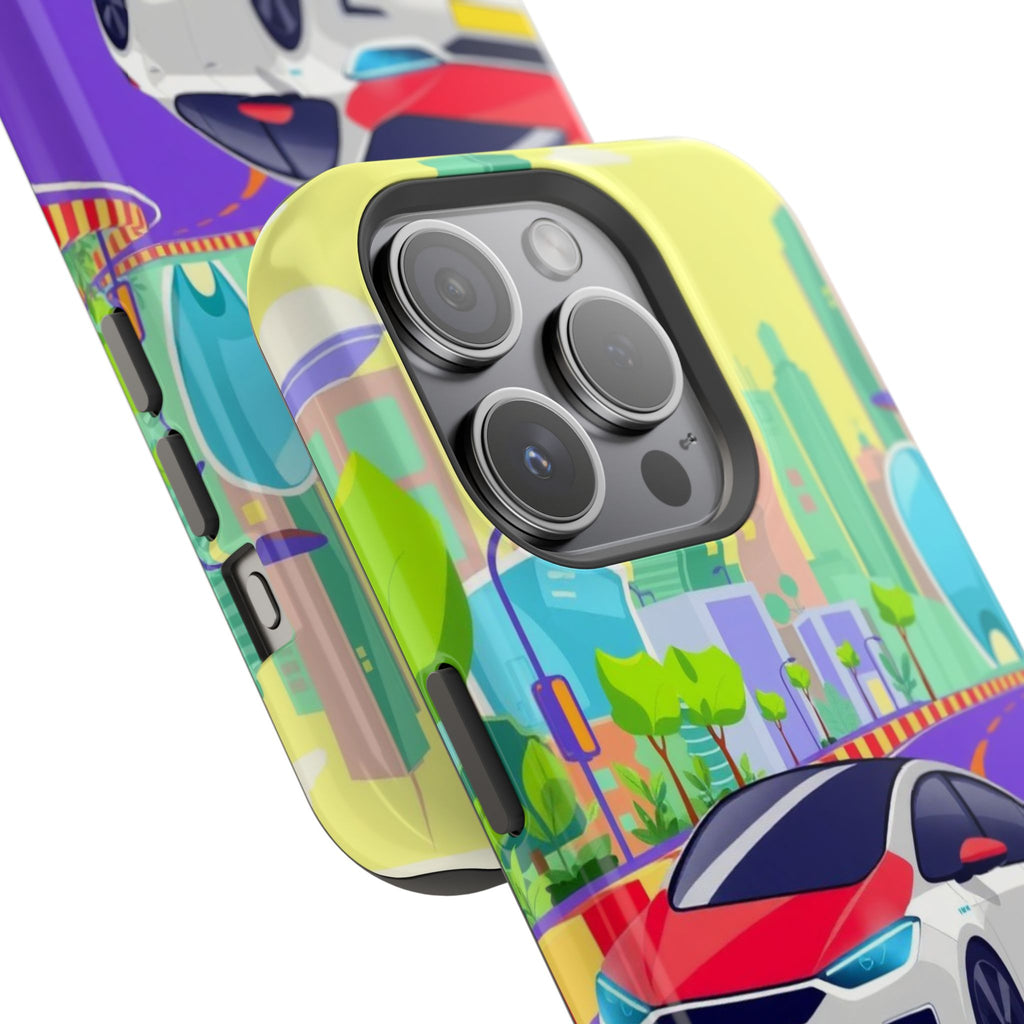 iPhone Electric Car Future Kids Fun Phone Case Gift Slim Snap Case · iPhone Case