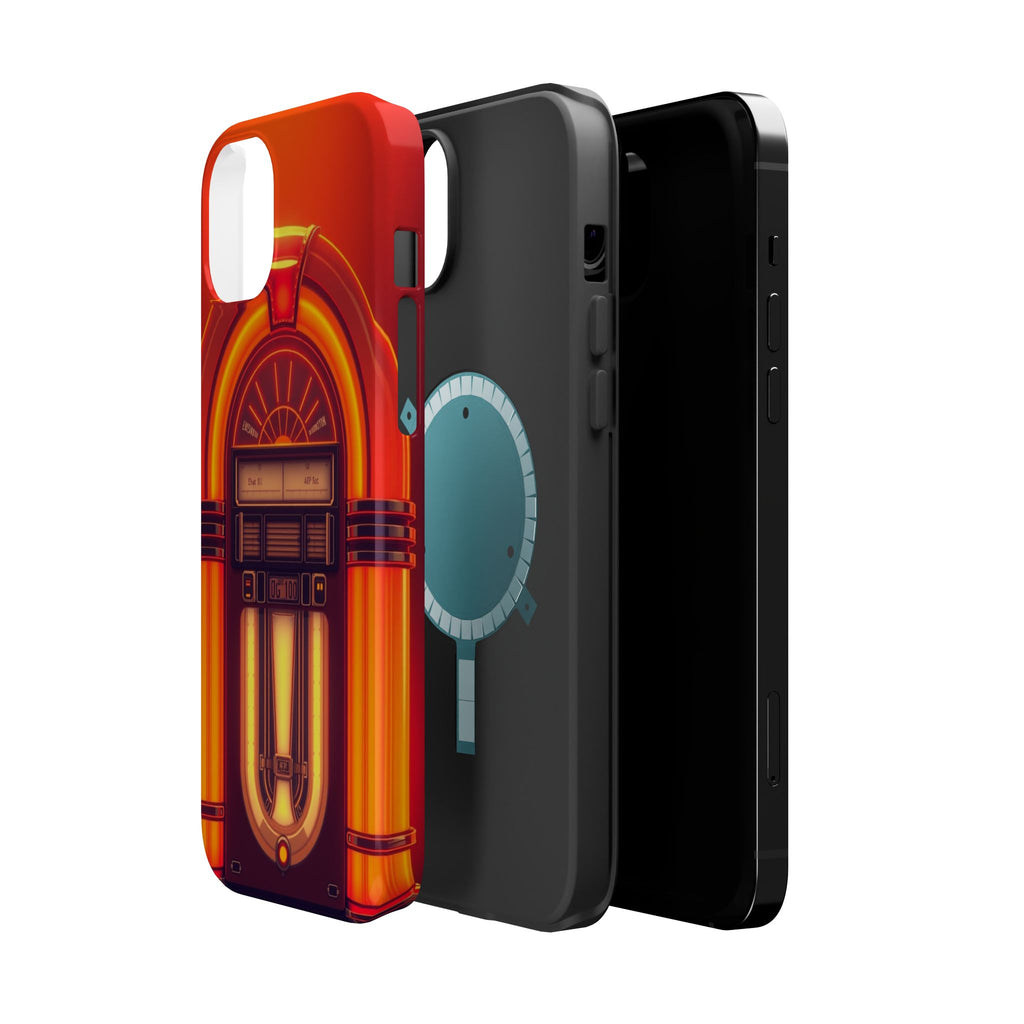 iPhone Jukebox Glow Neon Cyberpunk Bold Modern Everyday Snap Case · iPhone Case