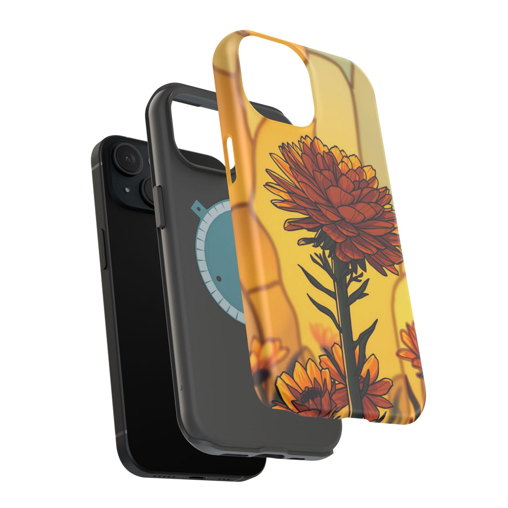 iPhone Sunset Amber And Peach Ranunculus Stack Soft iPhone Finish · iPhone Case