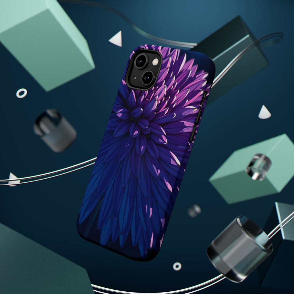 iPhone Indigo And Violet Chrysanthemum Classic Soft iPhone Finish · iPhone Case