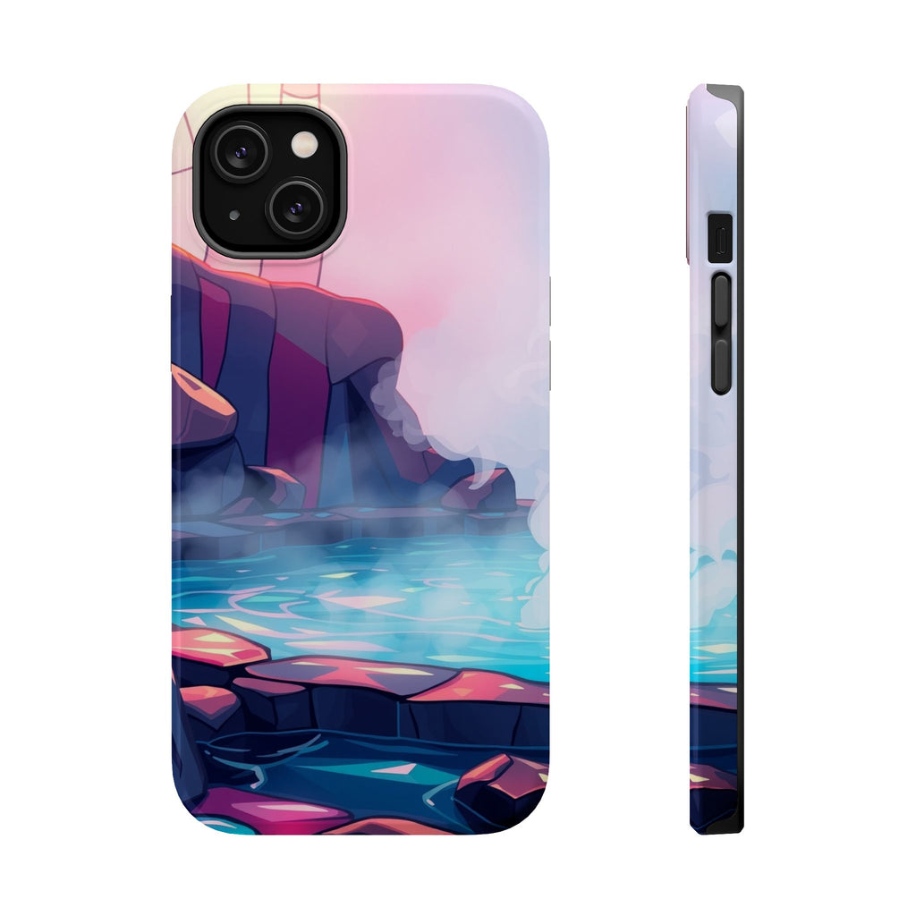 iPhone Cyan And Magenta Hot Spring Steam Slim Everyday iPhone Designer · iPhone