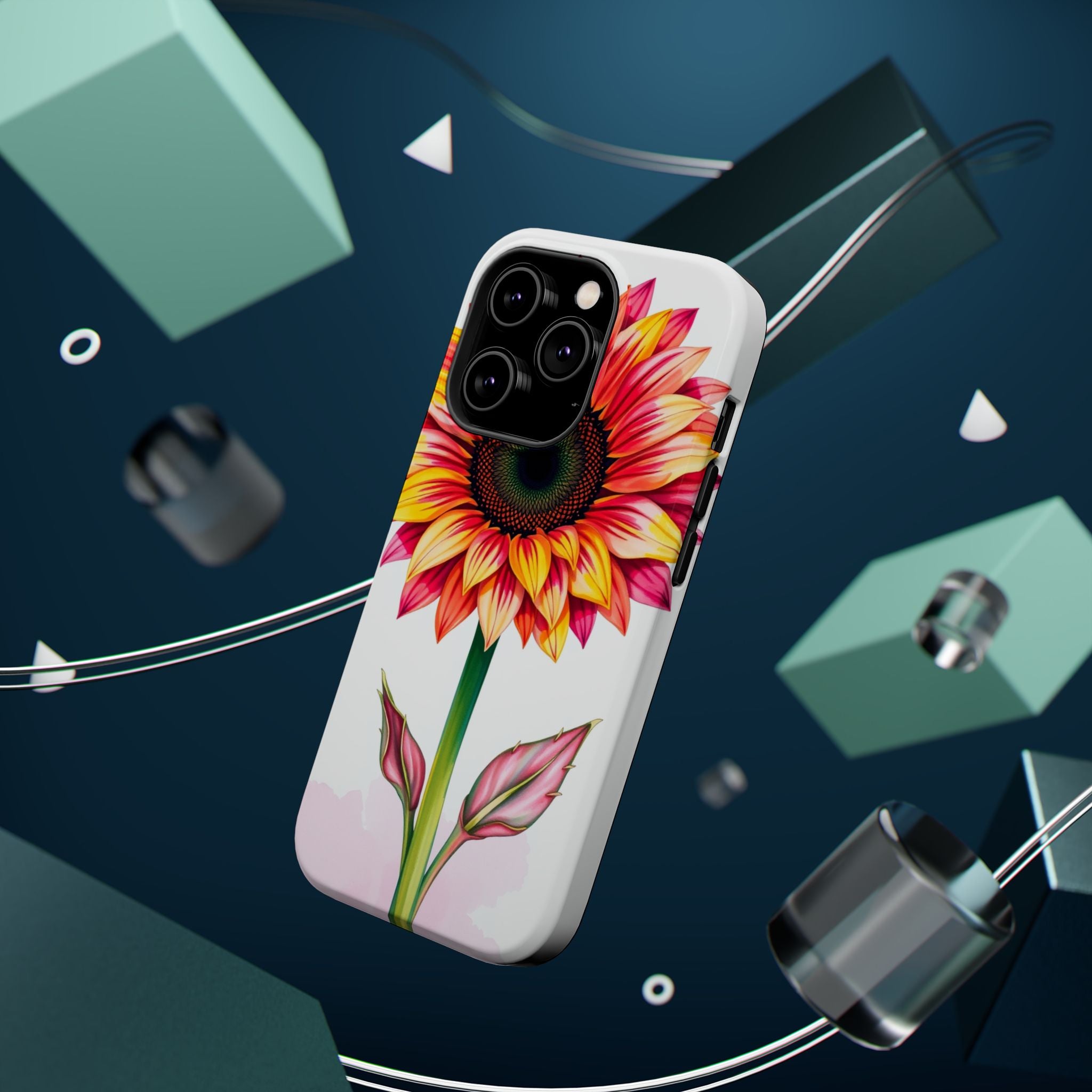 iPhone Sunflower Pop Vibrant Watercolor Slim Snap Case · iPhone Case