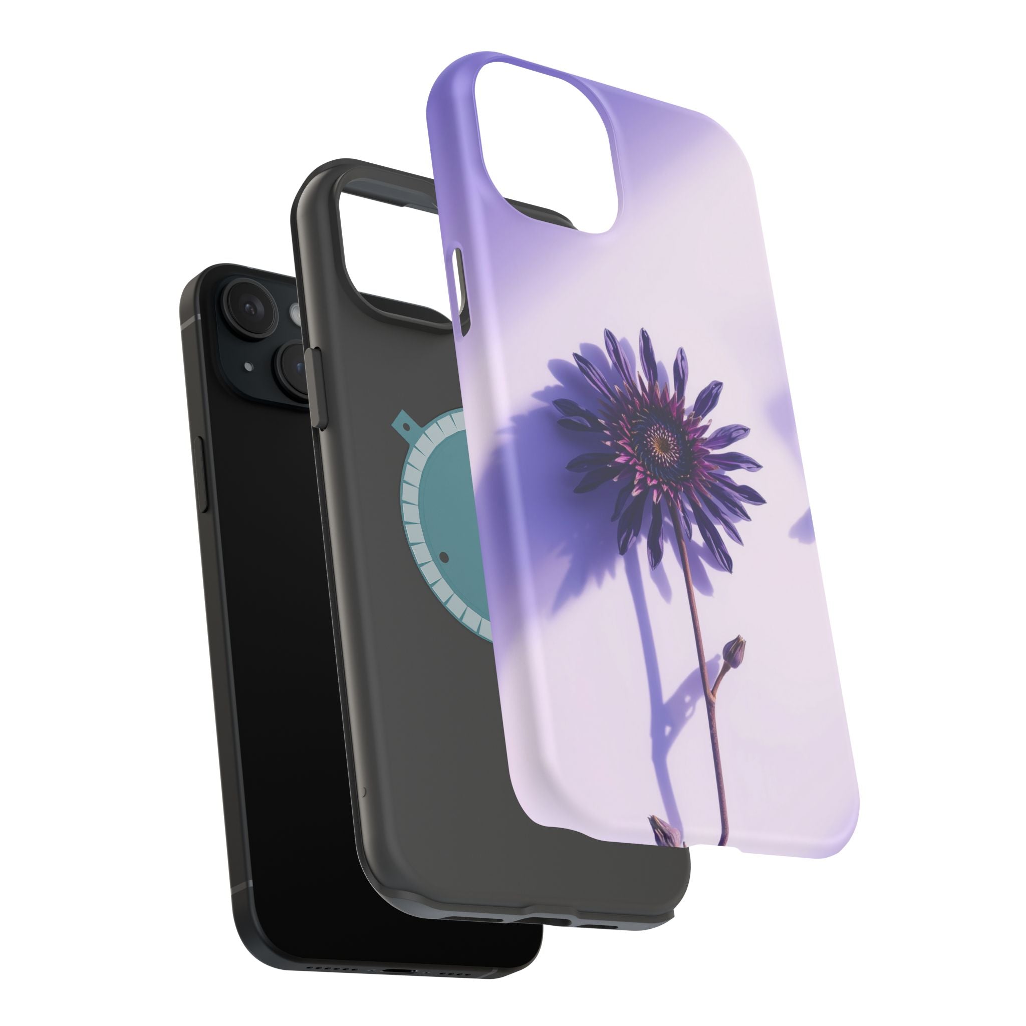 iPhone Indigo And Violet Dried Flower Flat Lay Soft iPhone Finish · iPhone Case