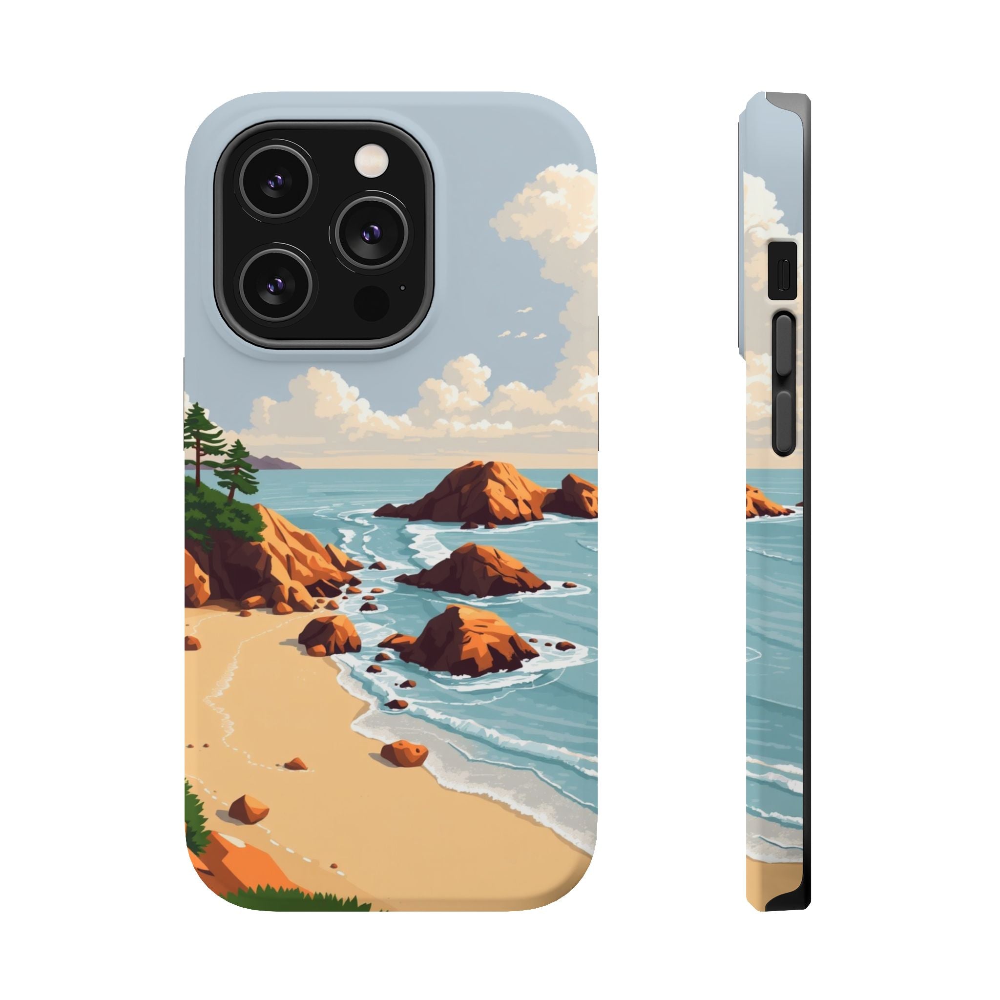 iPhone Mustard And Rust Pebble Beach Slim Everyday Designer Case · iPhone Case