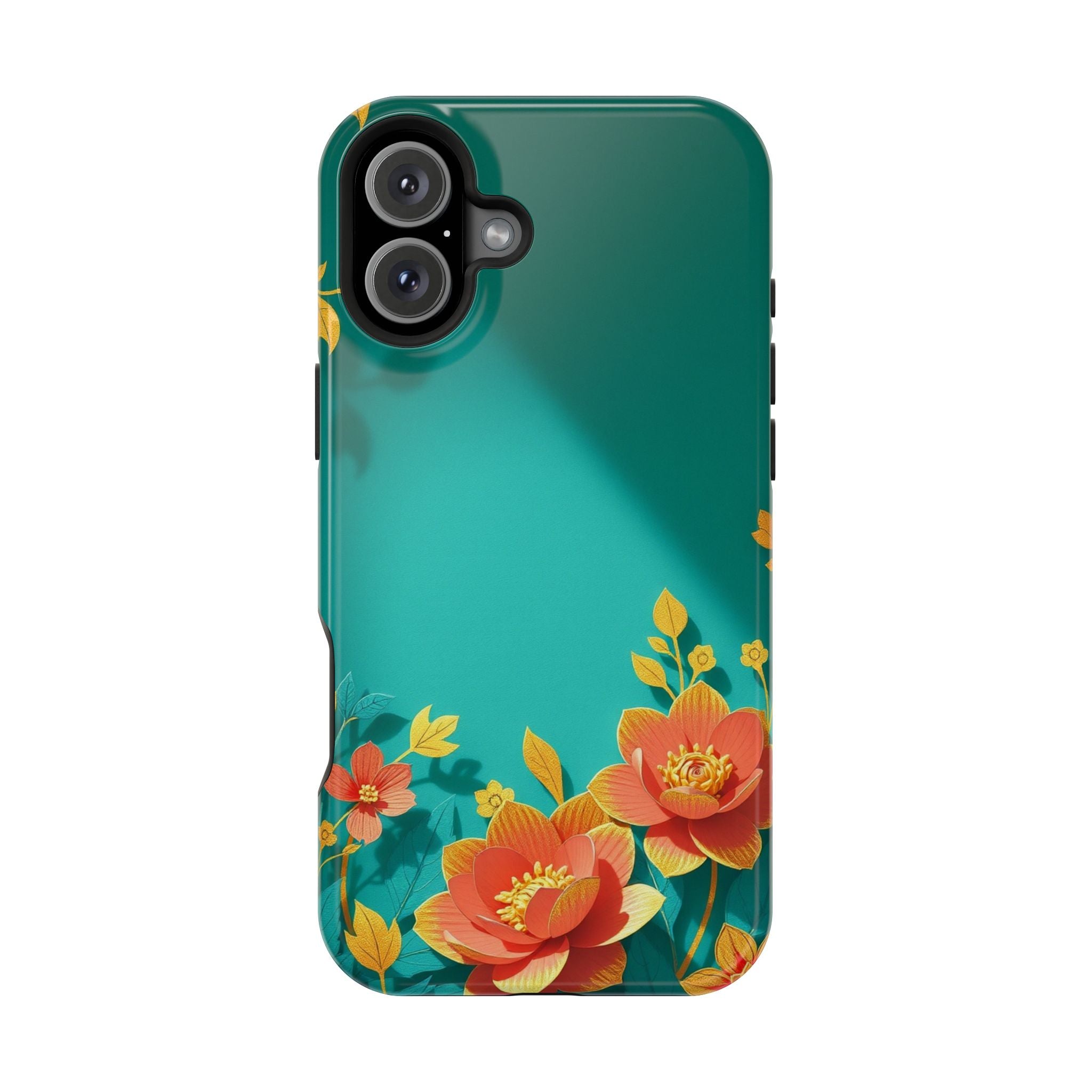 iPhone Floral Gold Foil Paper Cut Art Slim Everyday Designer Case · iPhone Case