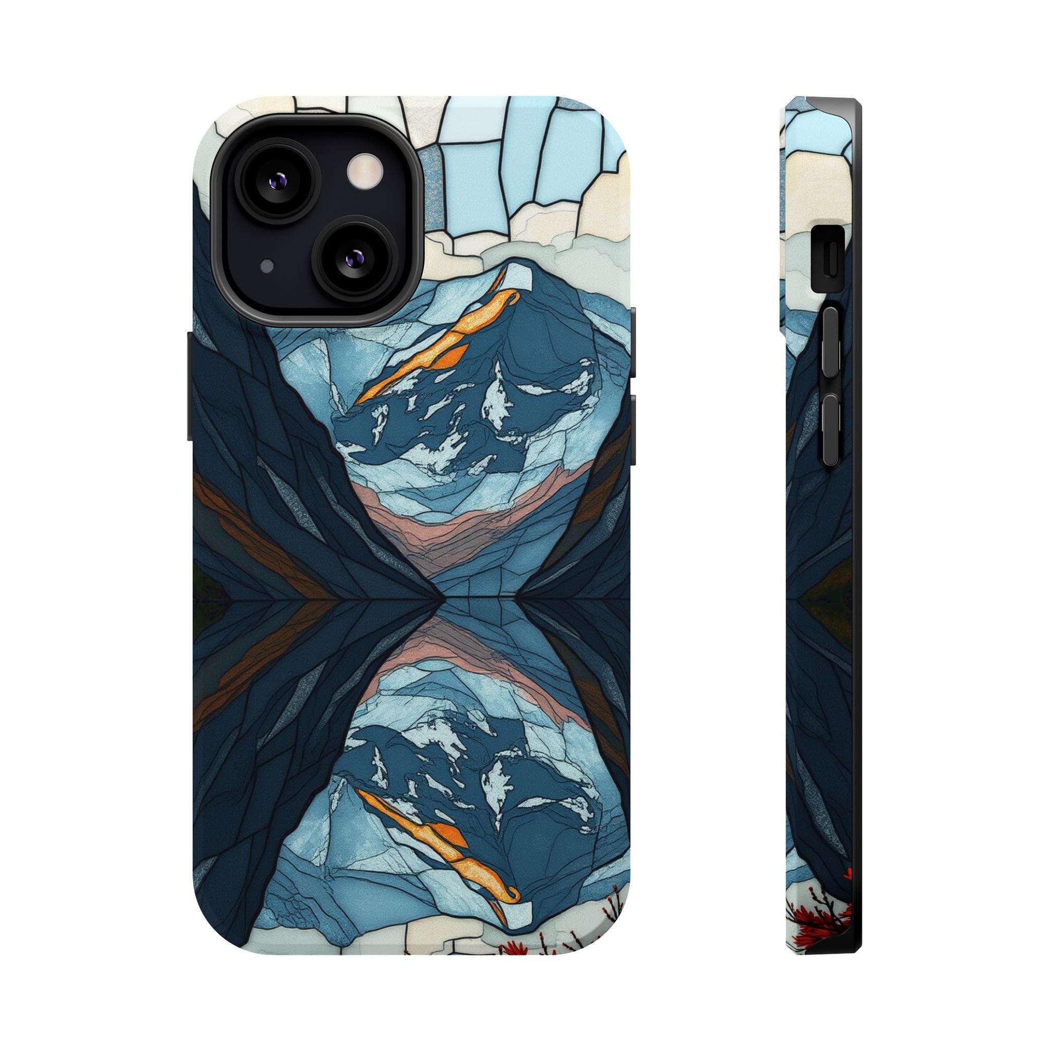 iPhone Serene Fjord Reflection Design Slim Everyday Designer Case · iPhone Case