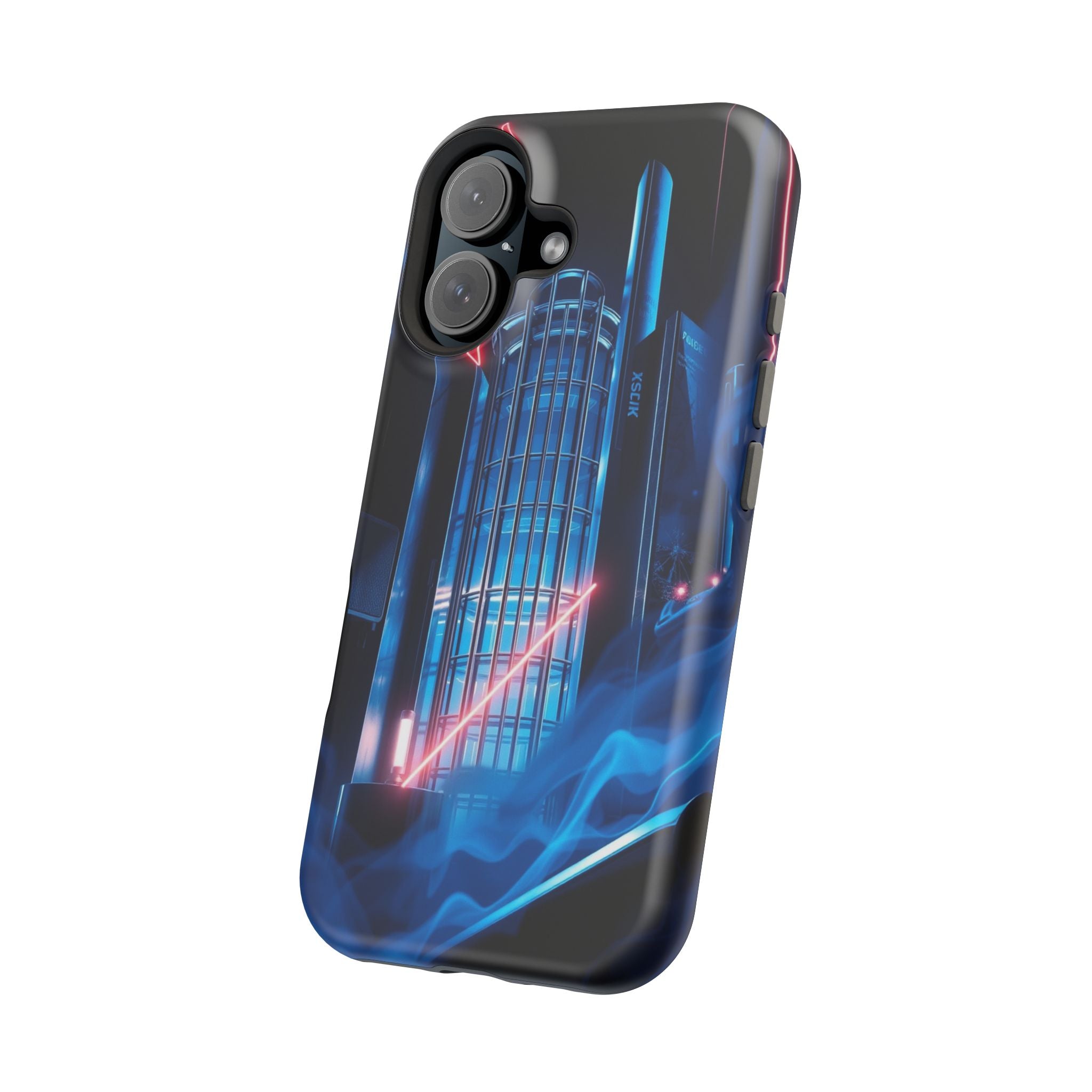 iPhone Midnight Blue And Silver Bauhaus Composition Slim Snap Case · iPhone Case