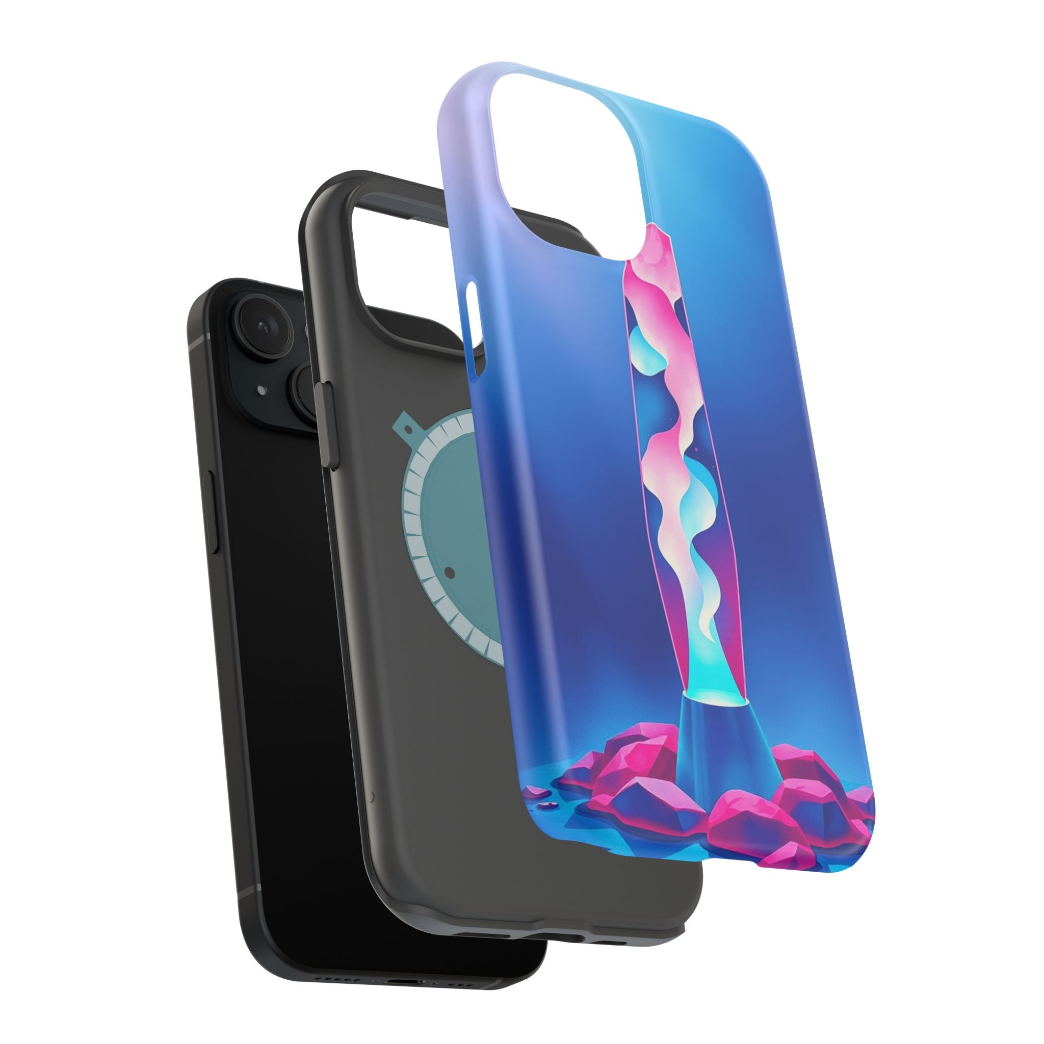 iPhone Cyan And Magenta Lava Lamp Flow Slim Everyday Designer Case · iPhone Case