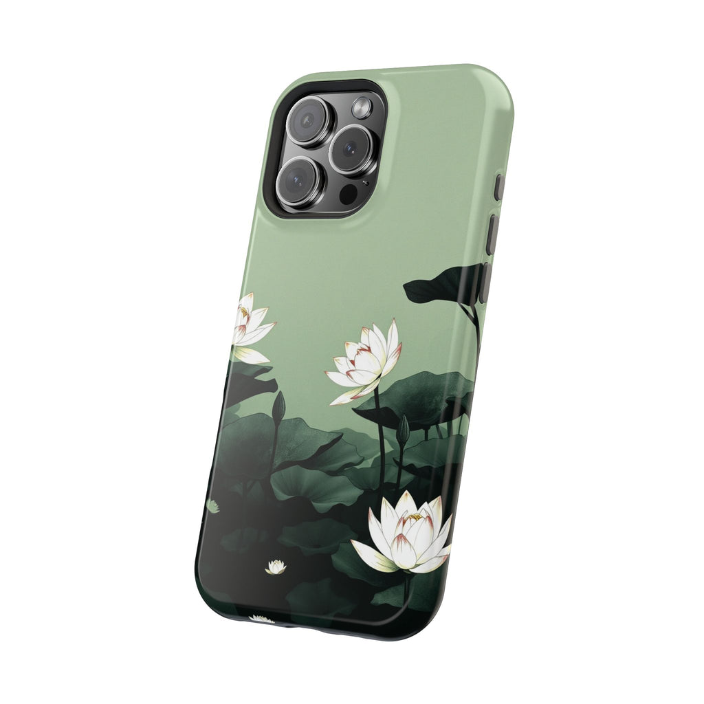 iPhone Sage And Ivory Lotus Pond Bold Modern Everyday Snap Case · iPhone Case