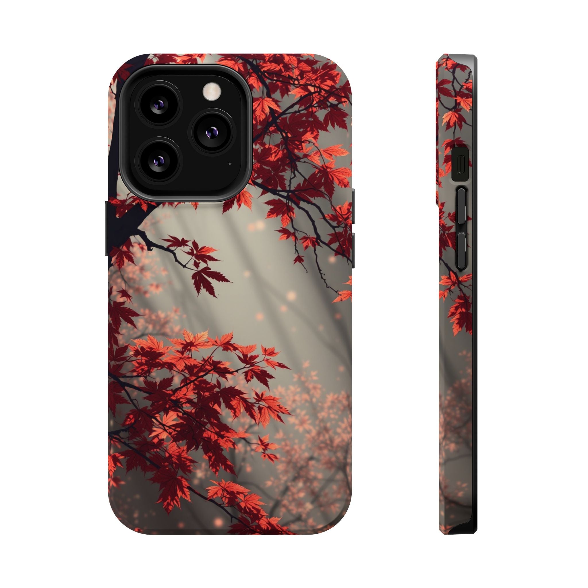 iPhone Charcoal And Copper Autumn Maple Slim Everyday iPhone 17 · iPhone Case