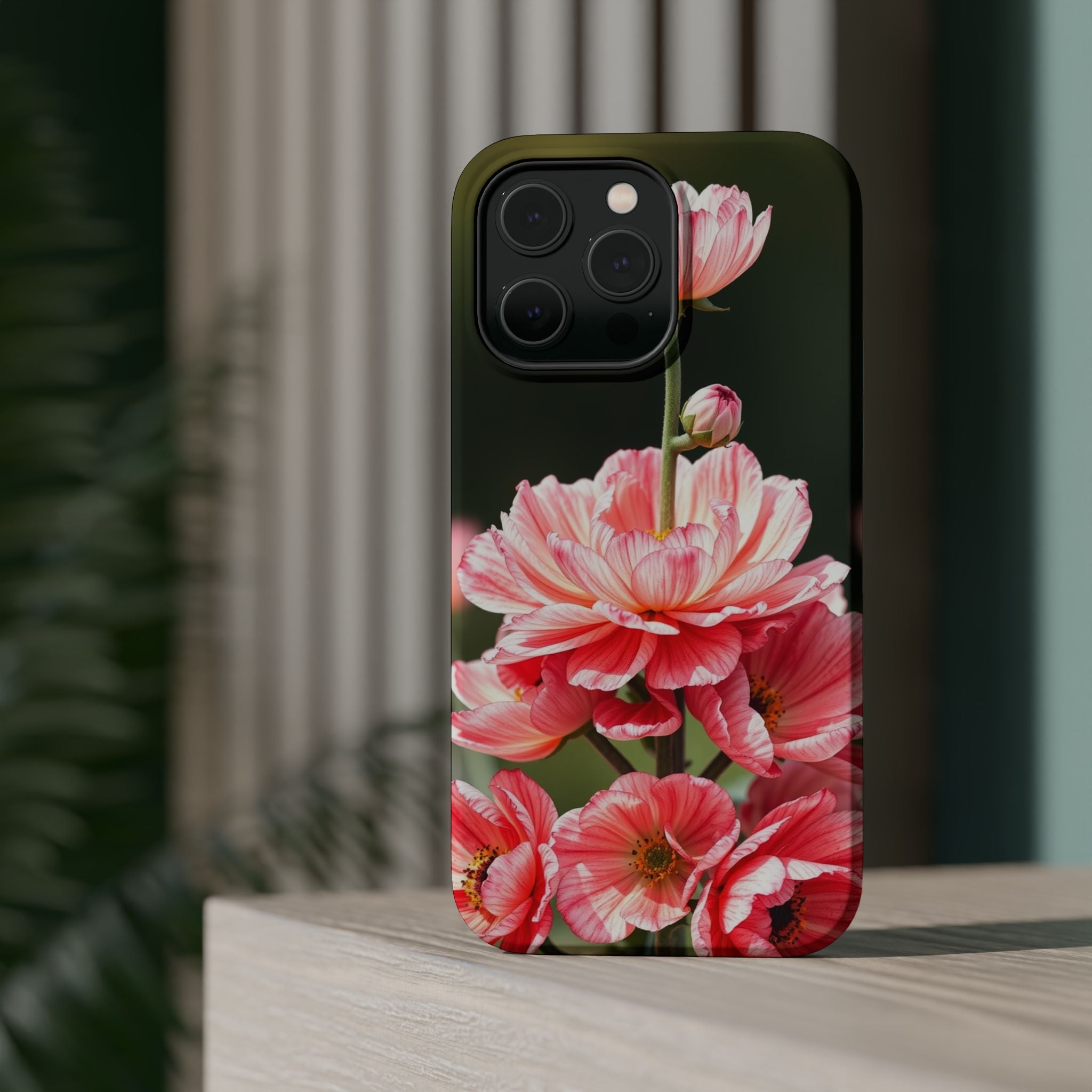 iPhone Ranunculus Stack Vibrant Watercolor Slim Snap Case · iPhone Case
