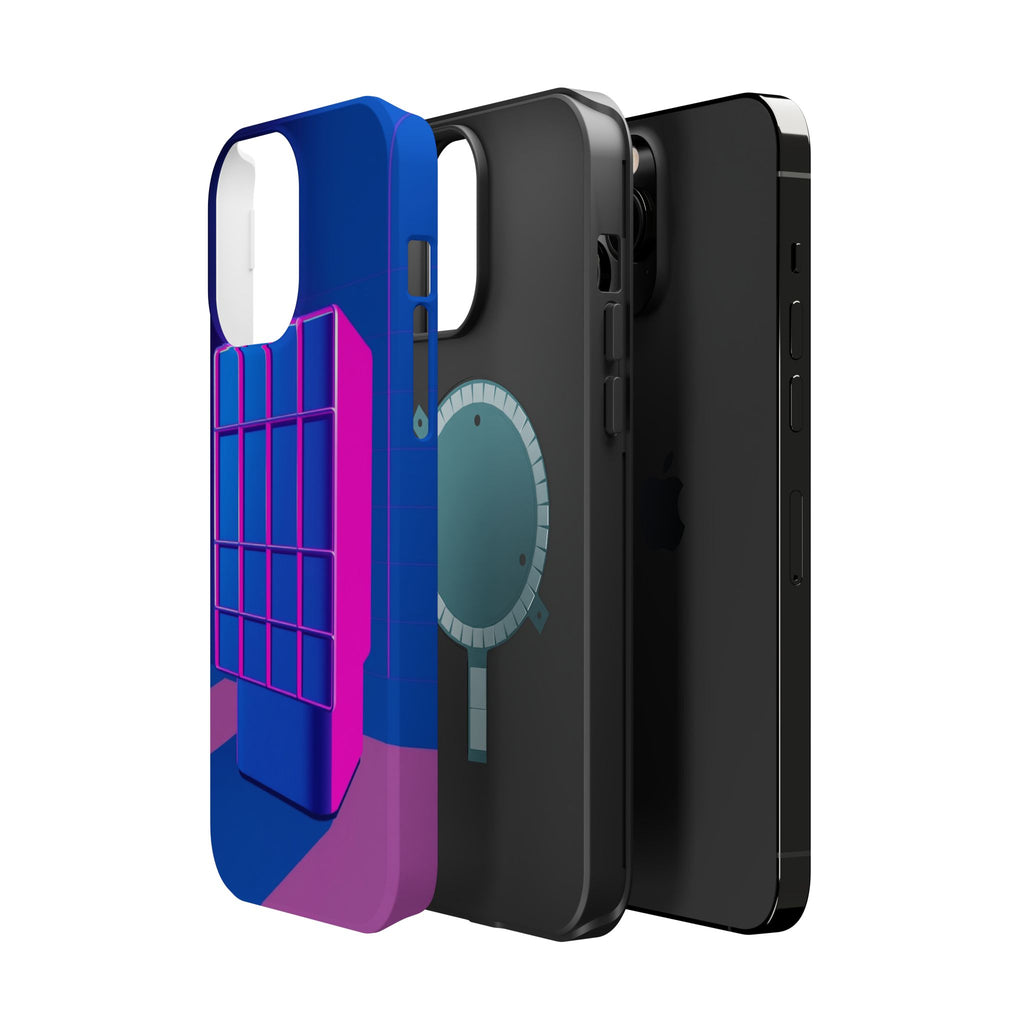 iPhone Earthy 80s Grid Synthwave Design Slim Everyday Designer Case · iPhone Cas