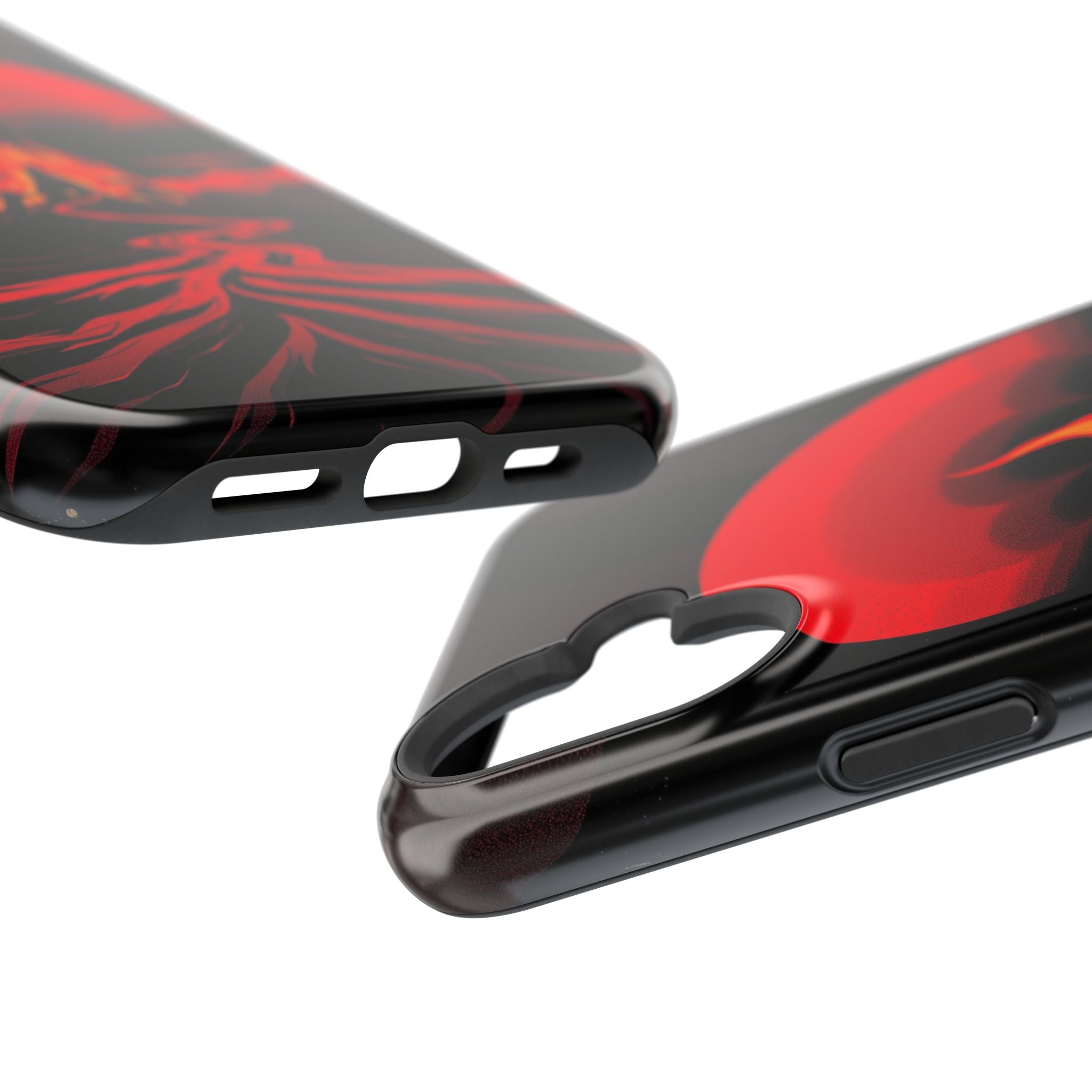 iPhone Black And Crimson Wildfire Glow Slim Everyday Designer Case · iPhone Case