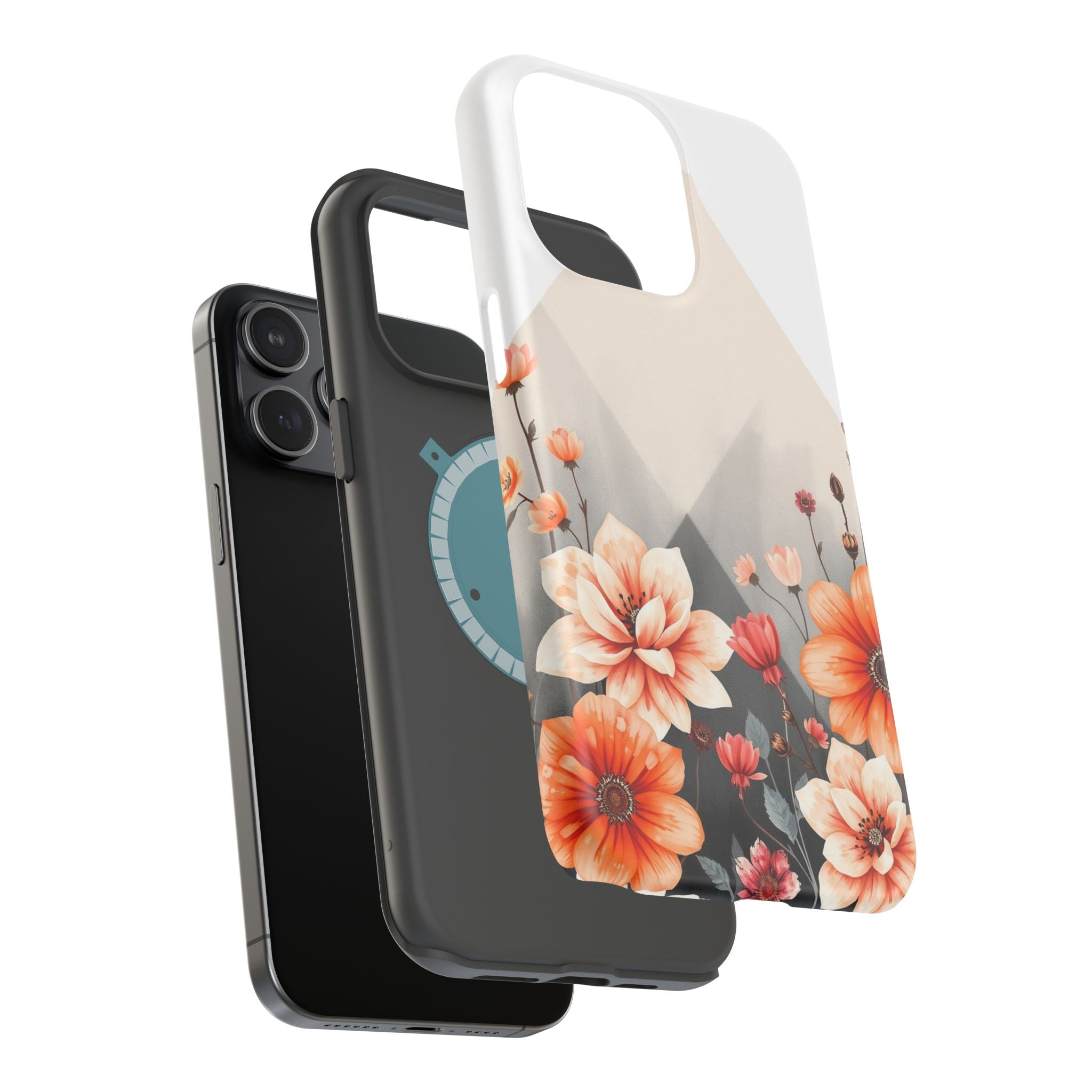 iPhone Floral Geometric Vibrant Design Slim Snap Case · iPhone Case