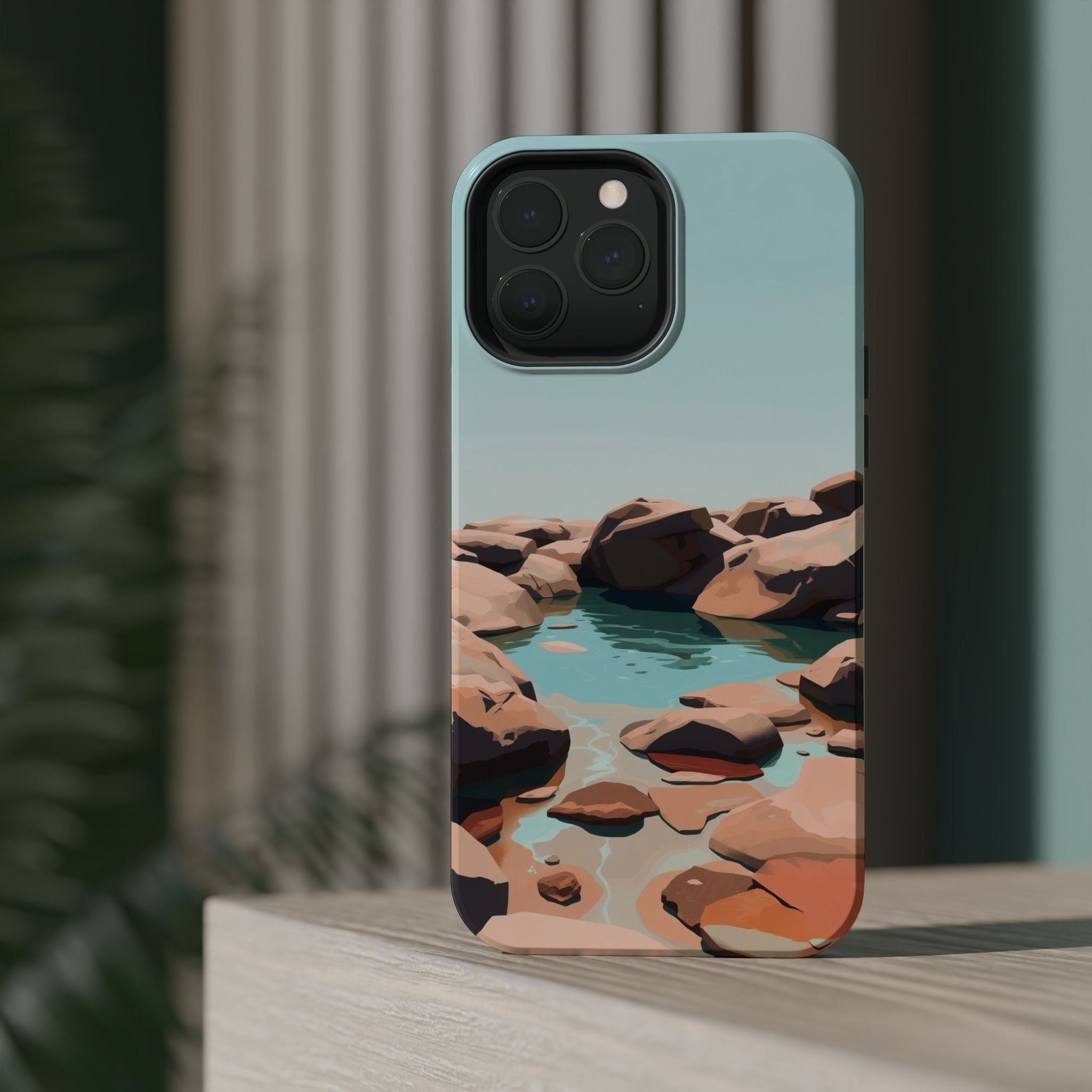 iPhone Tidal Pool Oil Painting Impressionist Slim iPhone Everyday · iPhone Case
