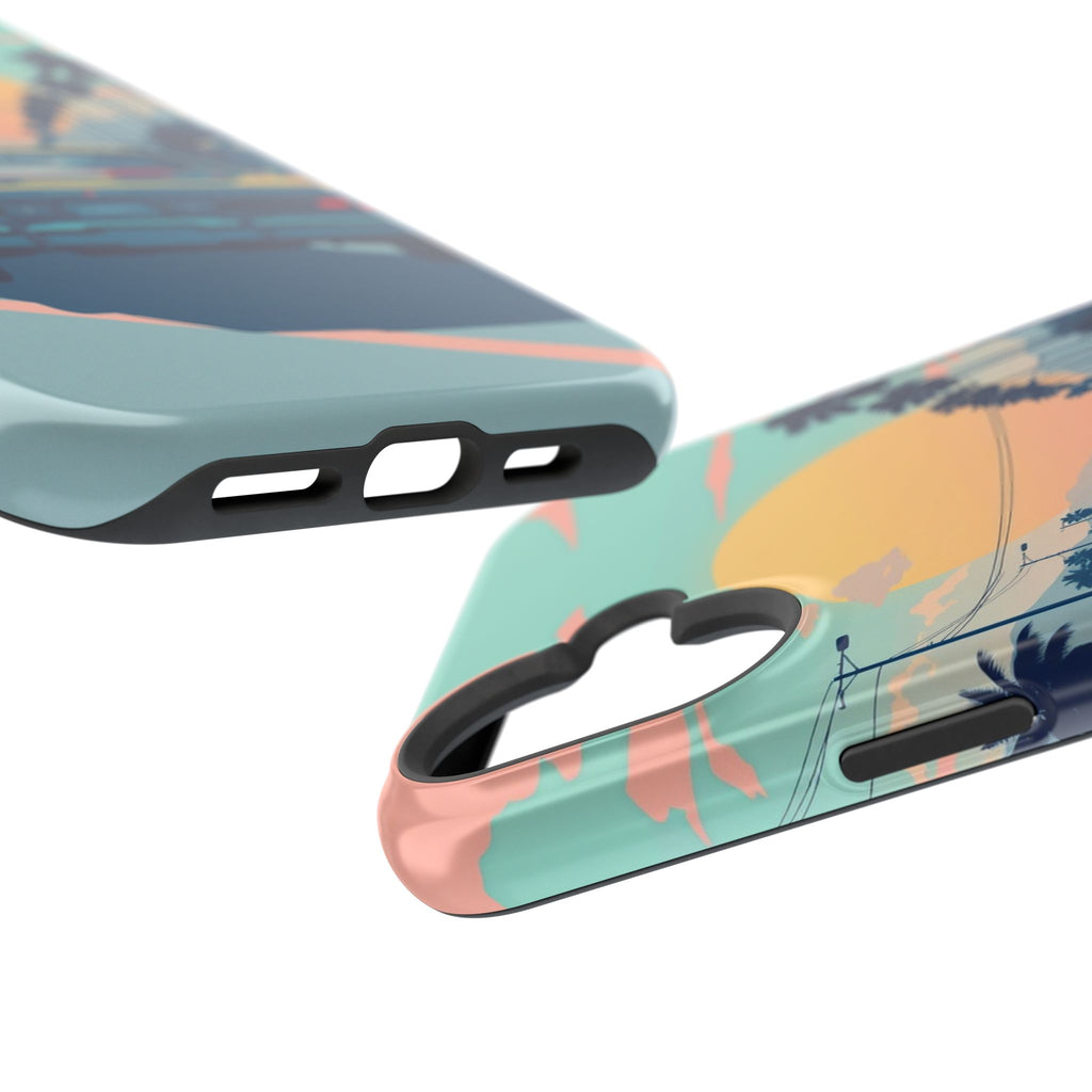 iPhone Sunset Drive 80s Pop Art Bold Slim Everyday Designer Case · iPhone Case