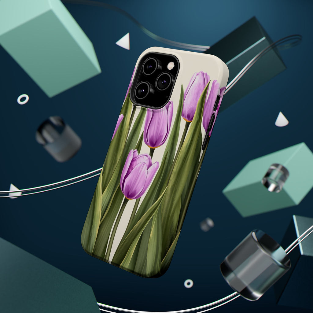 iPhone Tulip Row Electric Art 14 Bold Modern Everyday Snap Case · iPhone Case