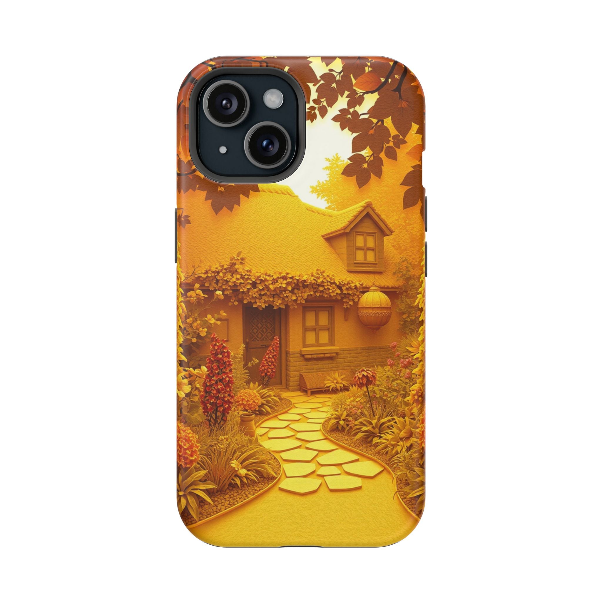 iPhone Vibrant Cottage Garden Design Slim Everyday Designer Case · iPhone Case