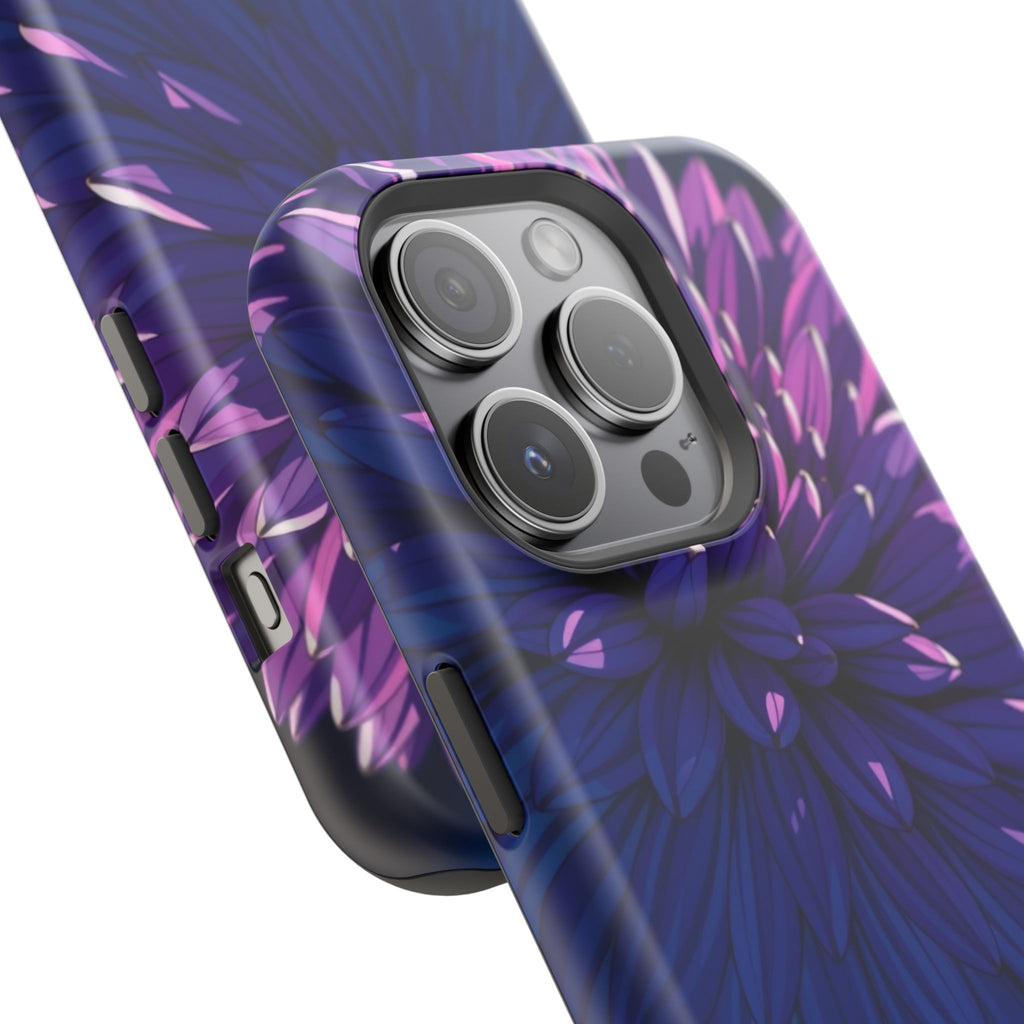 iPhone Indigo And Violet Chrysanthemum Classic Soft iPhone Finish · iPhone Case