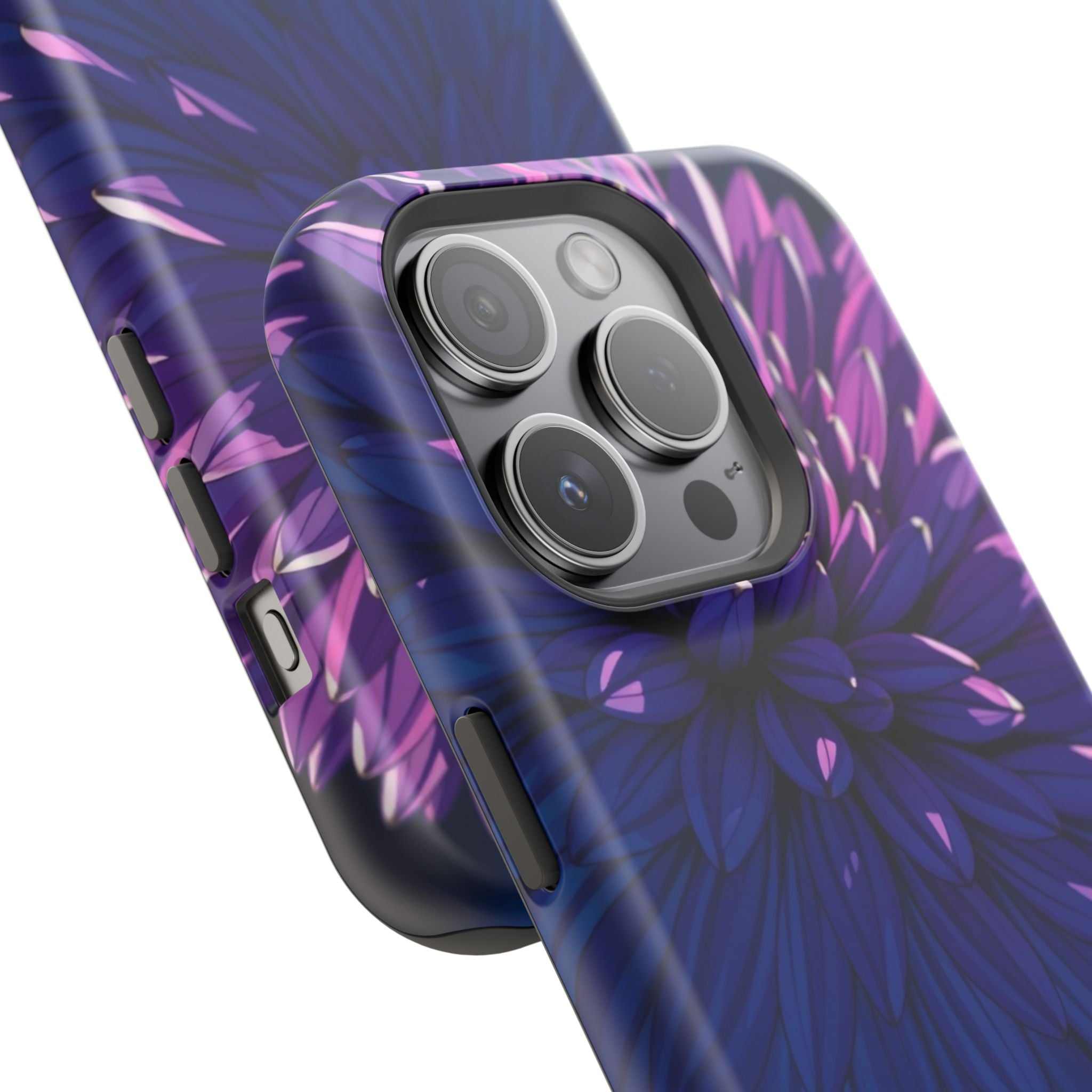 iPhone Indigo And Violet Chrysanthemum Classic Soft iPhone Finish · iPhone Case