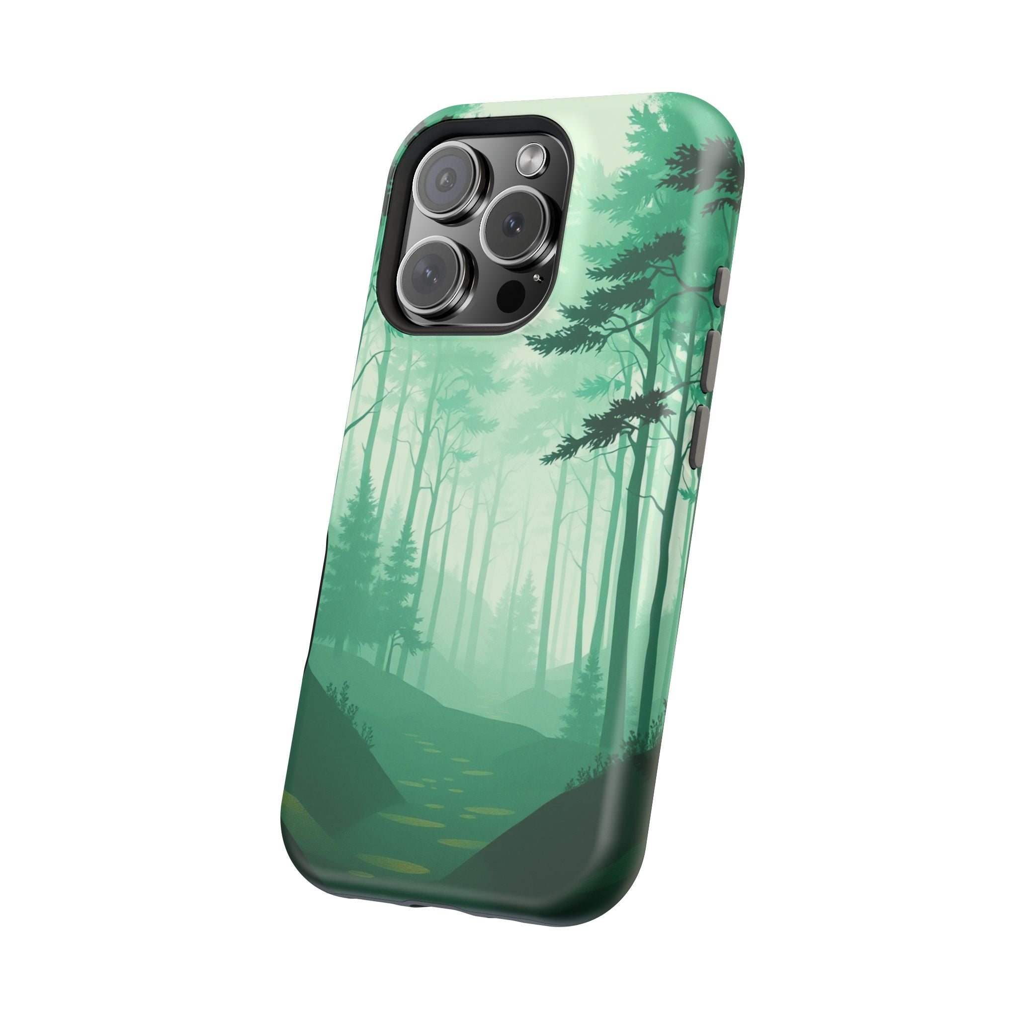 iPhone Earthy Misty Forest Path Design Slim Everyday Designer Case · iPhone Case