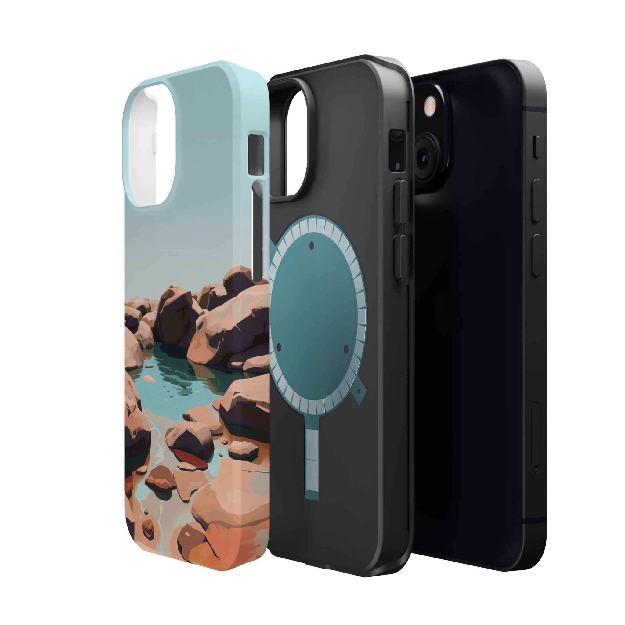 iPhone Tidal Pool Oil Painting Impressionist Slim iPhone Everyday · iPhone Case