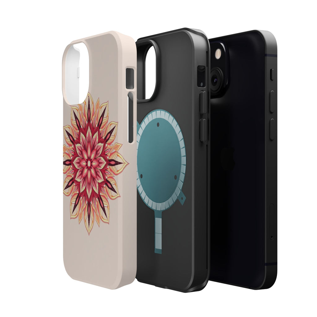 iPhone Floral Mandala Pixel Art -Bit Slim Everyday Designer Case · iPhone Case