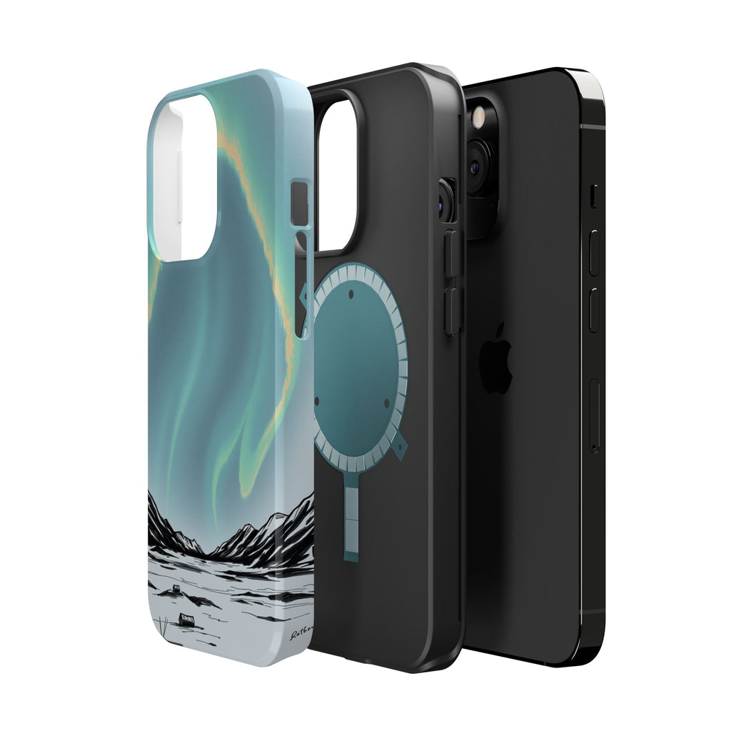 iPhone Charcoal And Copper Northern Lights Slim iPhone Everyday · iPhone Case