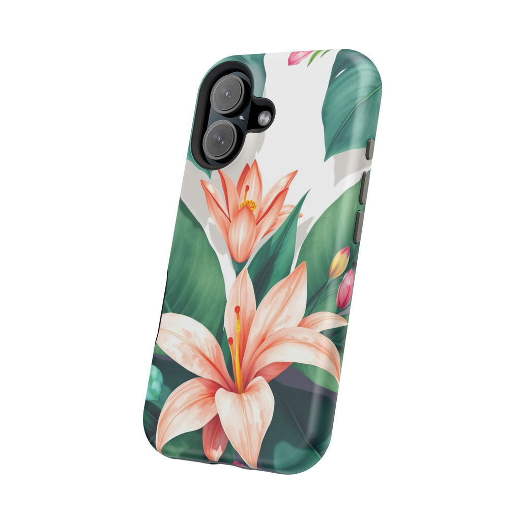 iPhone Tropical Bloom Sage And Ivory Slim Snap Case Gal · iPhone Case