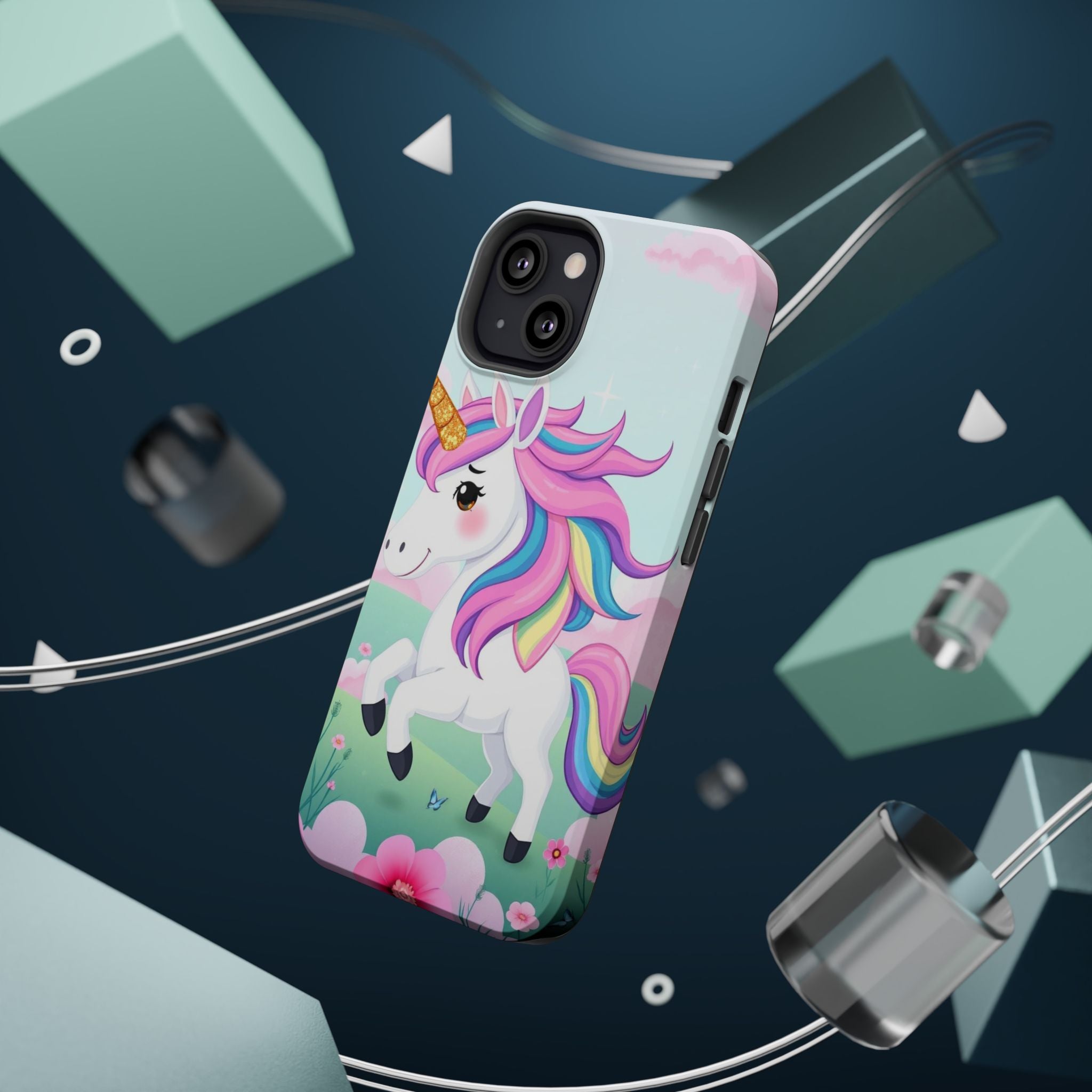 iPhone Rainbow Unicorn Kids Fun Soft iPhone Phone Case Gift Finish · iPhone Case