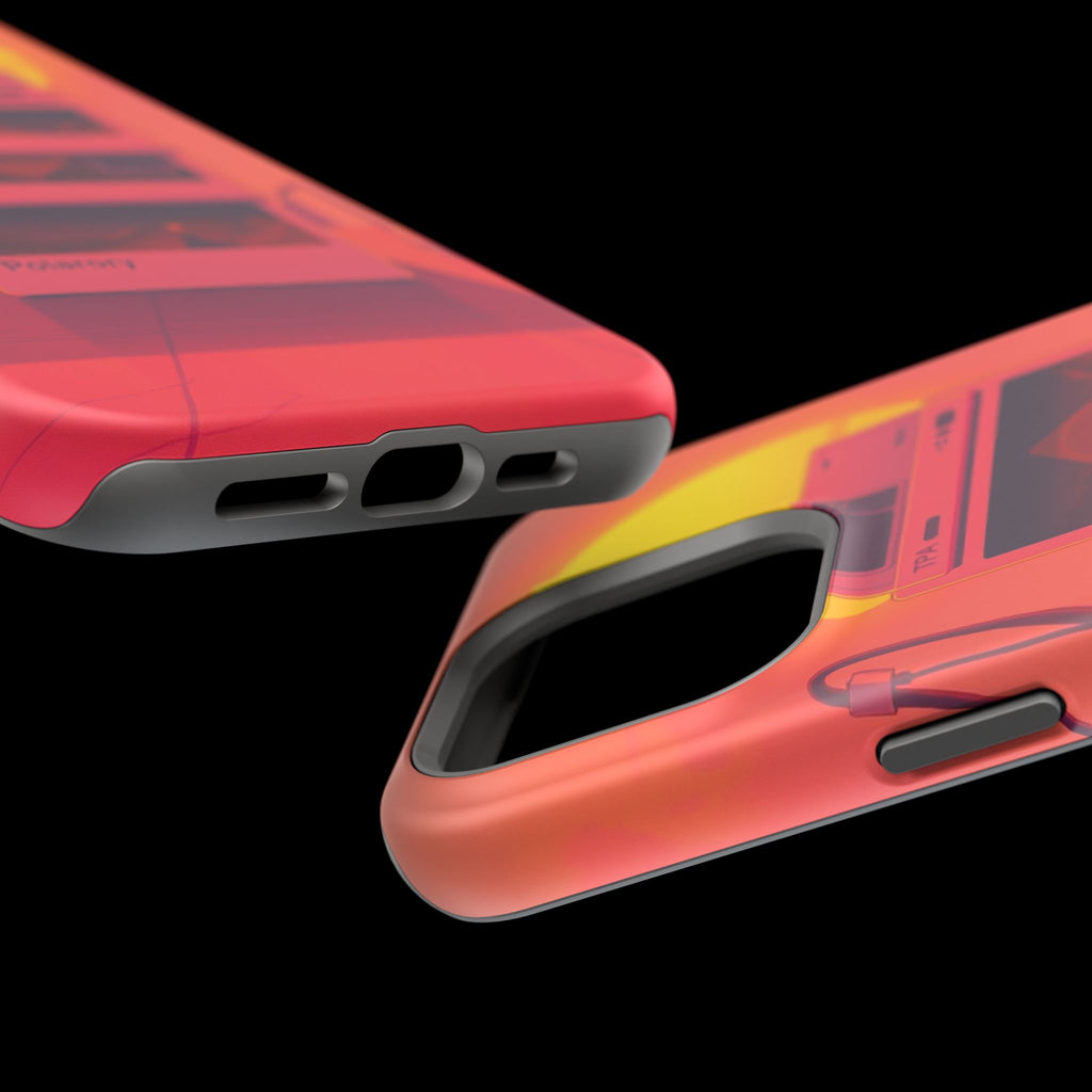 iPhone Polaroid Stack Memory Neon Cyberpunk Slim Everyday Designer Case · iPhone