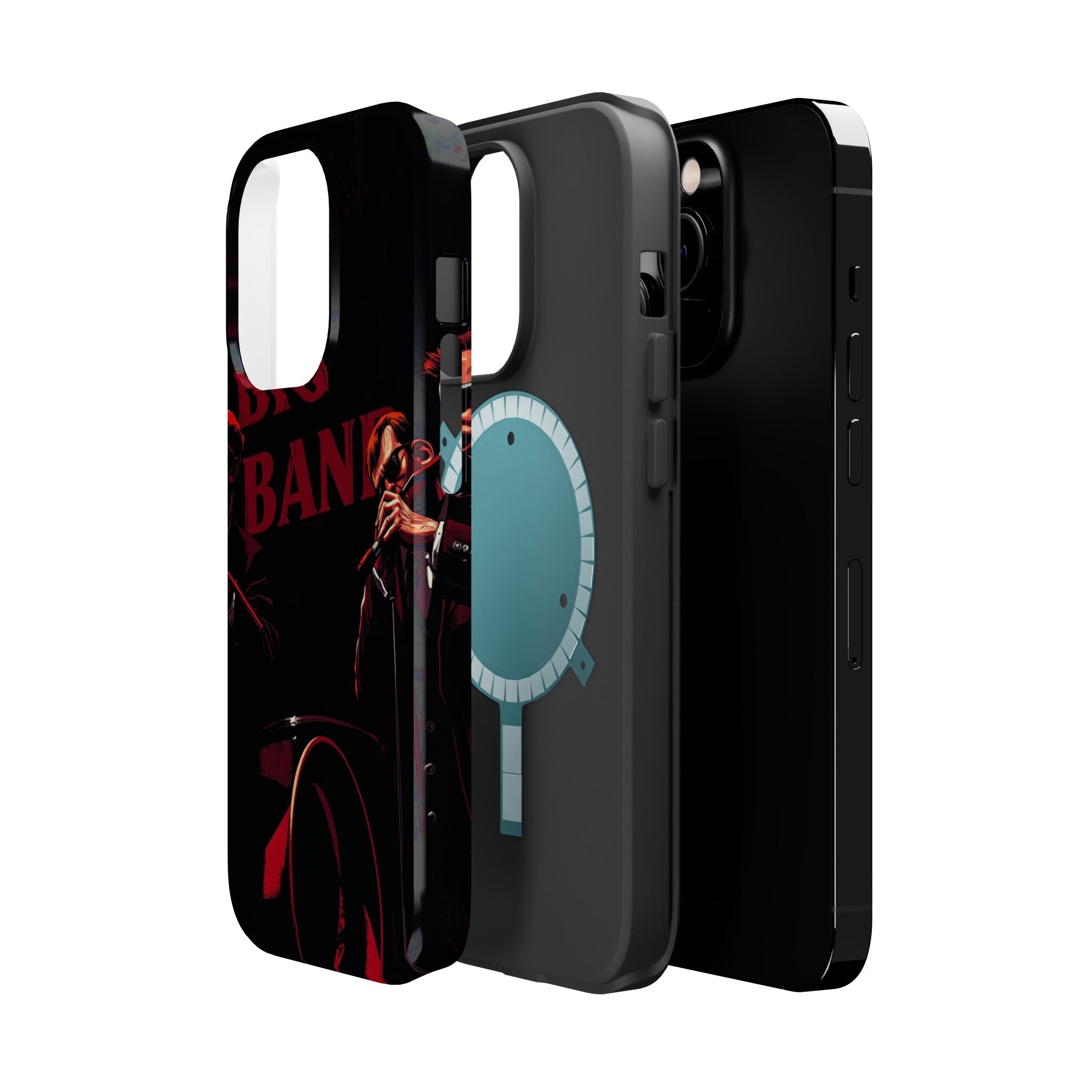 iPhone Black And Crimson Big Band Era Slim Everyday Designer Case · iPhone Case