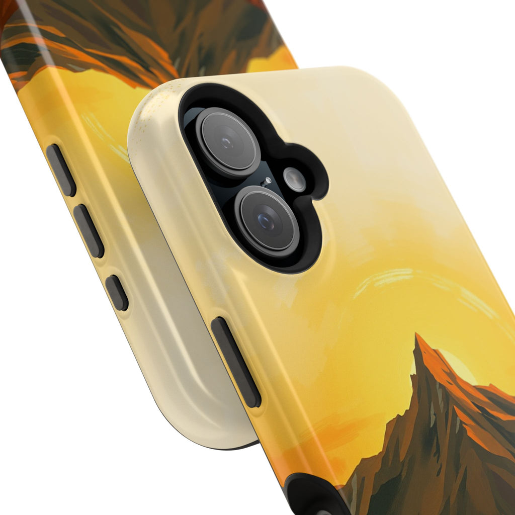 iPhone Mustard And Rust Mountain at Sunrise Slim iPhone Everyday · iPhone Case