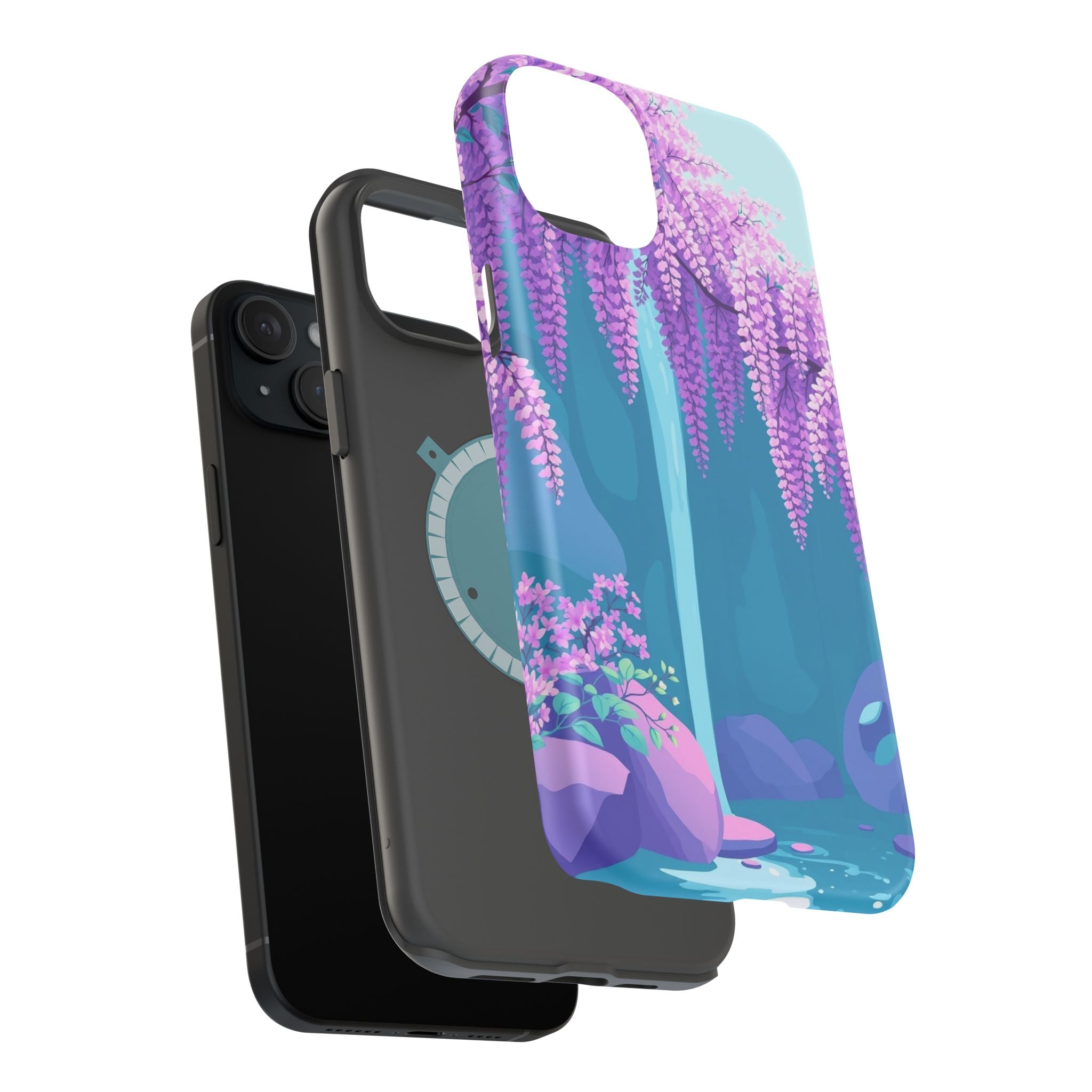 iPhone Wisteria Cascade Pastel Kawaii Slim Everyday Designer Case · iPhone Case