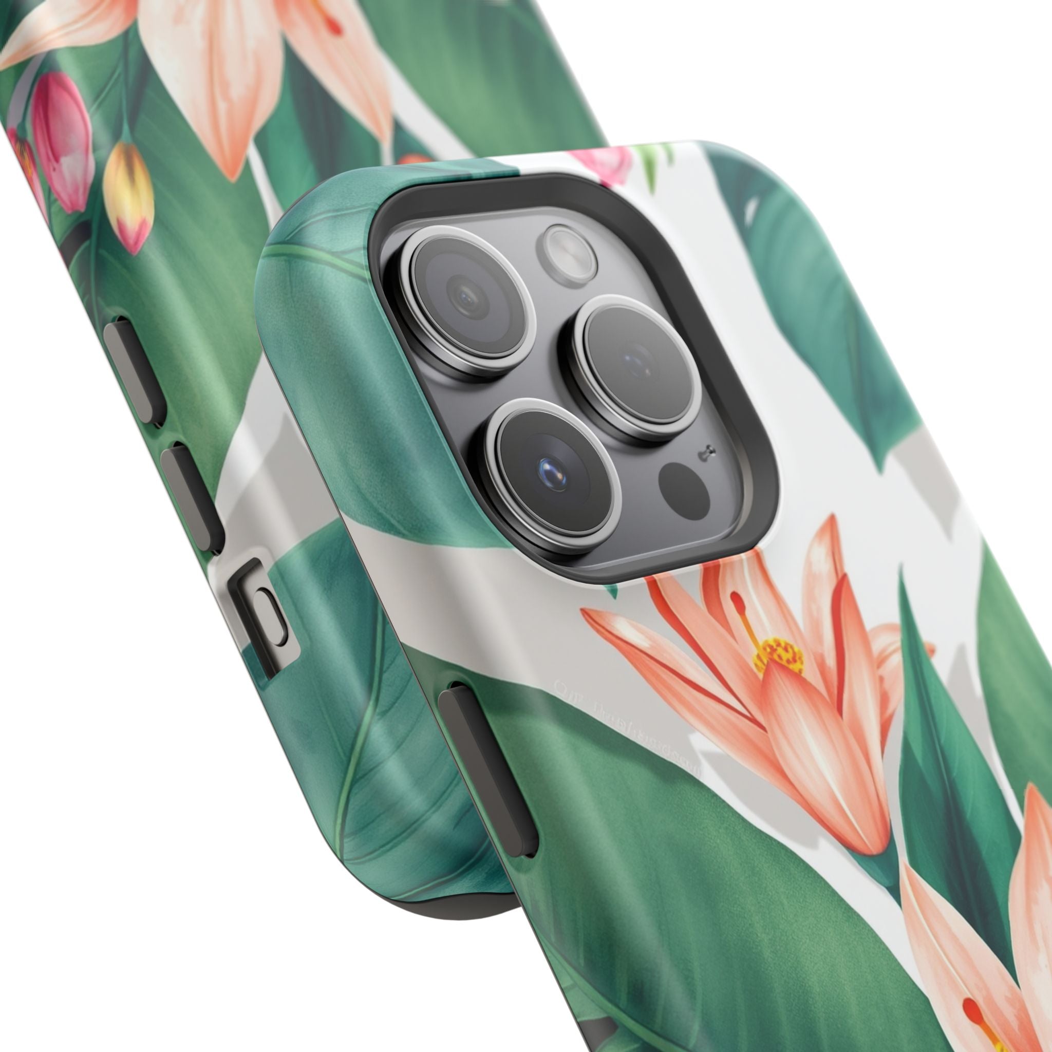 iPhone Tropical Bloom Sage And Ivory Slim Snap Case Gal · iPhone Case