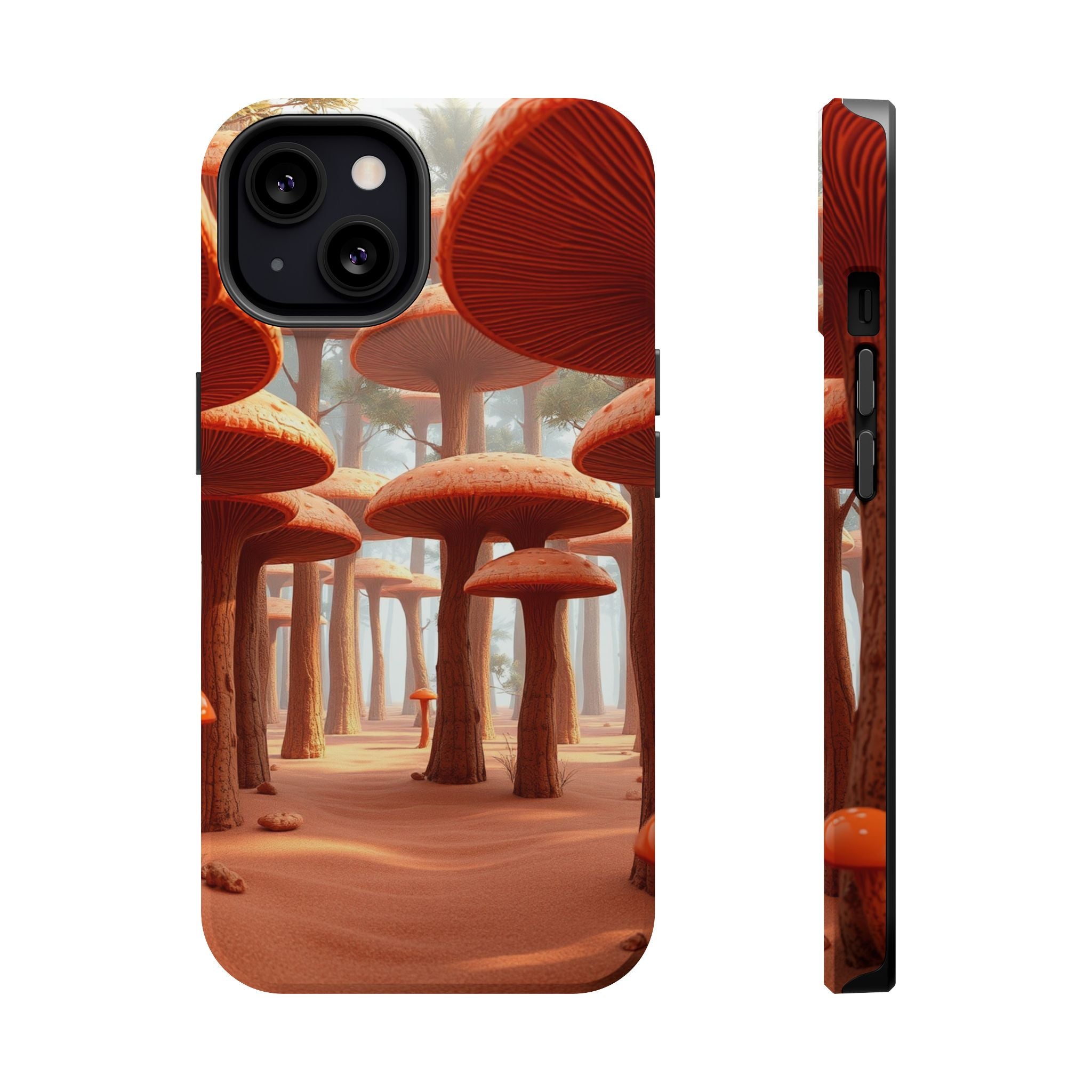 iPhone Mushroom Forest 3D Digital Bold Modern Everyday Snap Case · iPhone Case