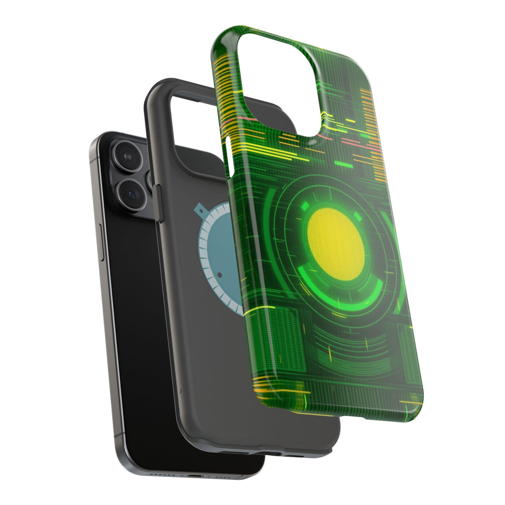 iPhone Emerald Green And Gold VHS Static Slim Everyday Designer Case · iPhone Ca