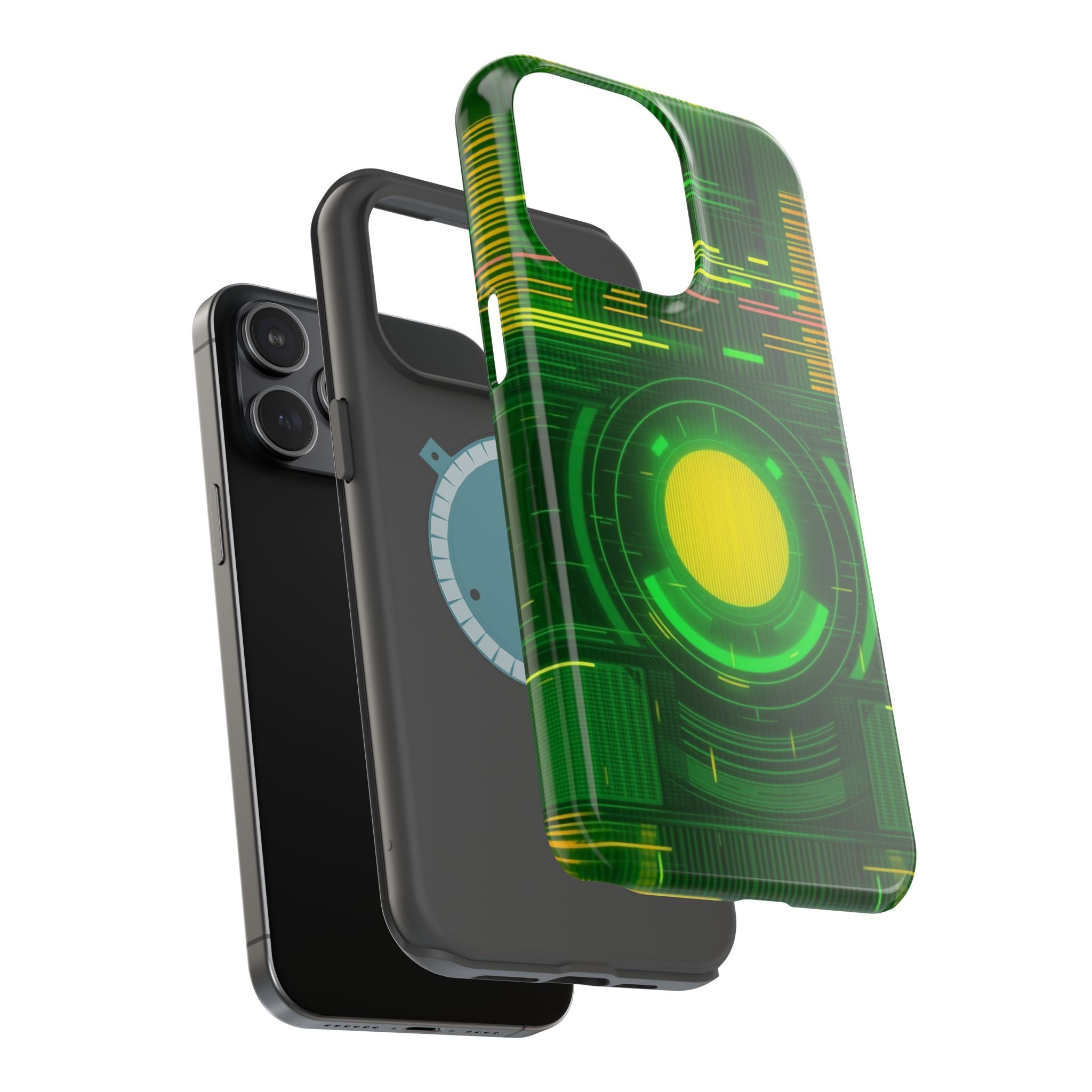 iPhone Emerald Green And Gold VHS Static Slim Everyday Designer Case · iPhone Ca