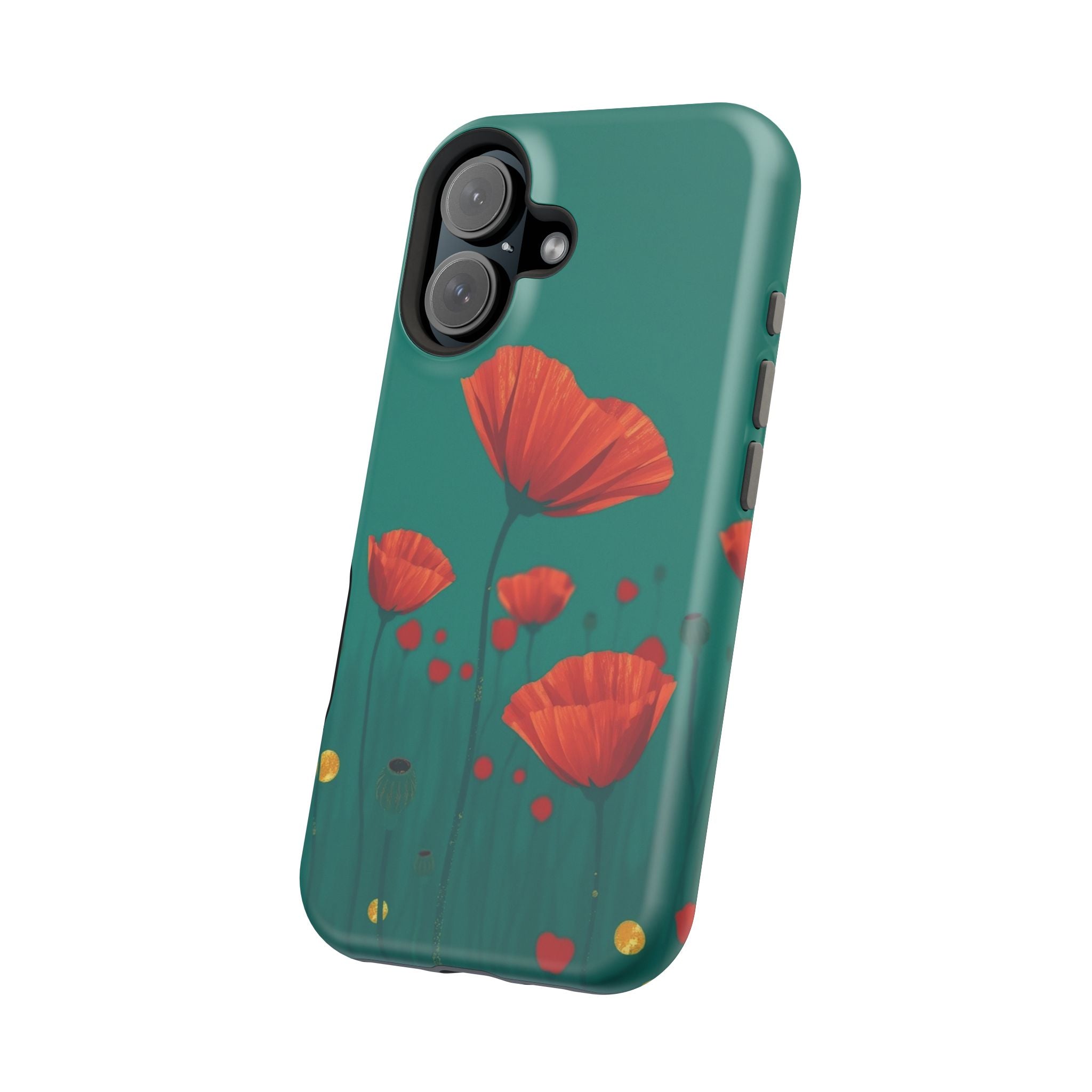 iPhone Earthy Poppy Field Design Bold Modern Everyday Snap Case · iPhone Case