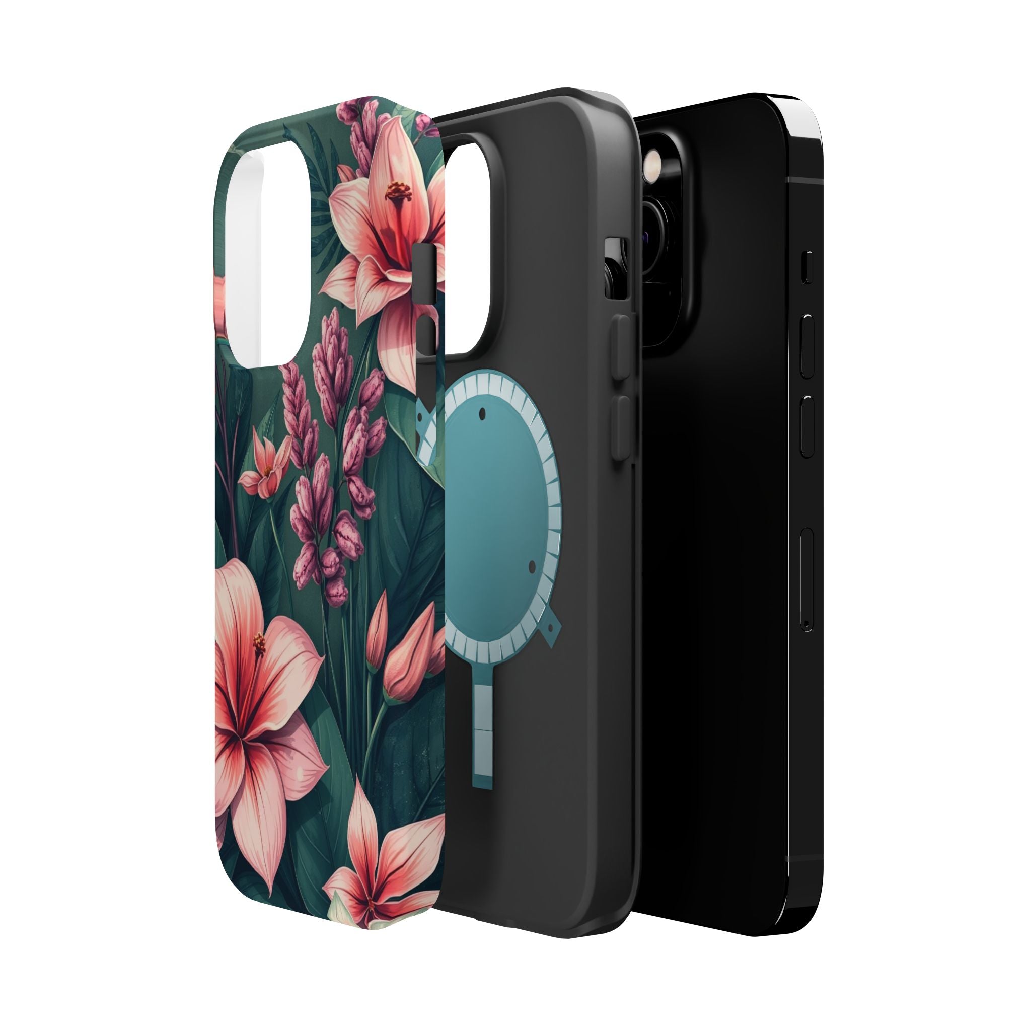 iPhone Mint And Blush Jungle Floral Slim Everyday Designer Case · iPhone Case