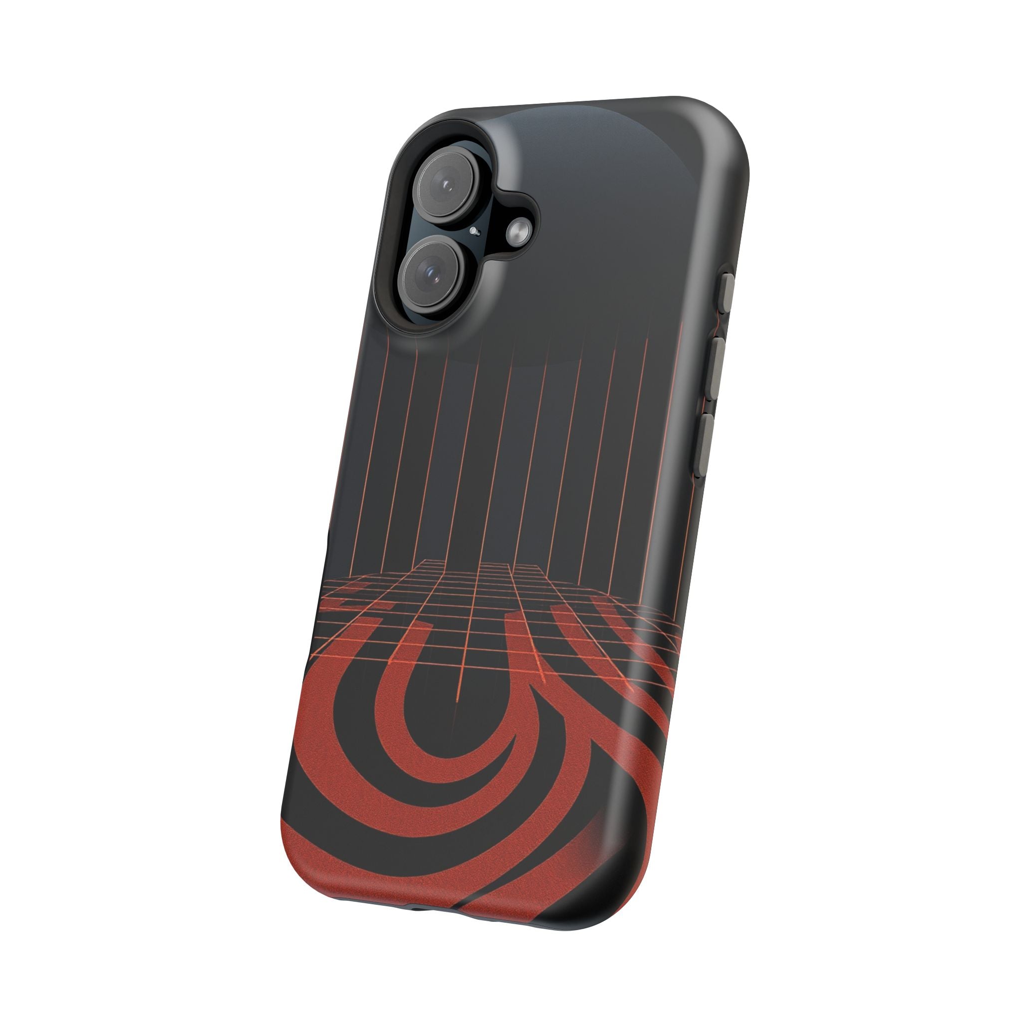 iPhone Op Art Grid Dark Gothic Ink Bold Modern Everyday Snap Case · iPhone Case