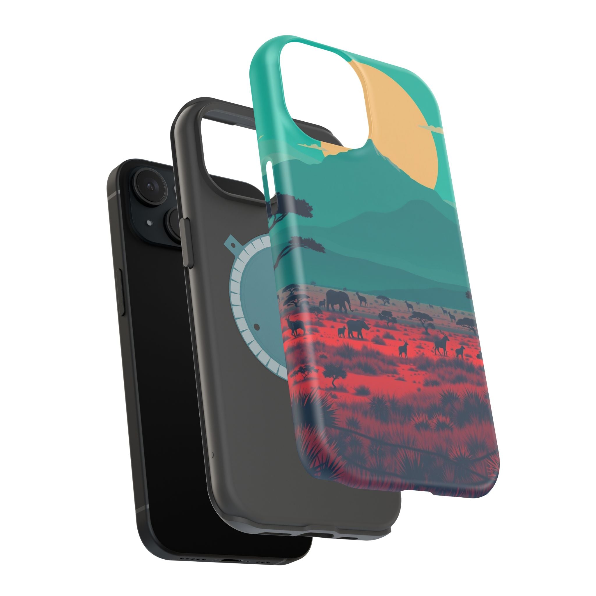 iPhone Savanna Horizon Vintage Retro Poster Slim iPhone Everyday · iPhone Case
